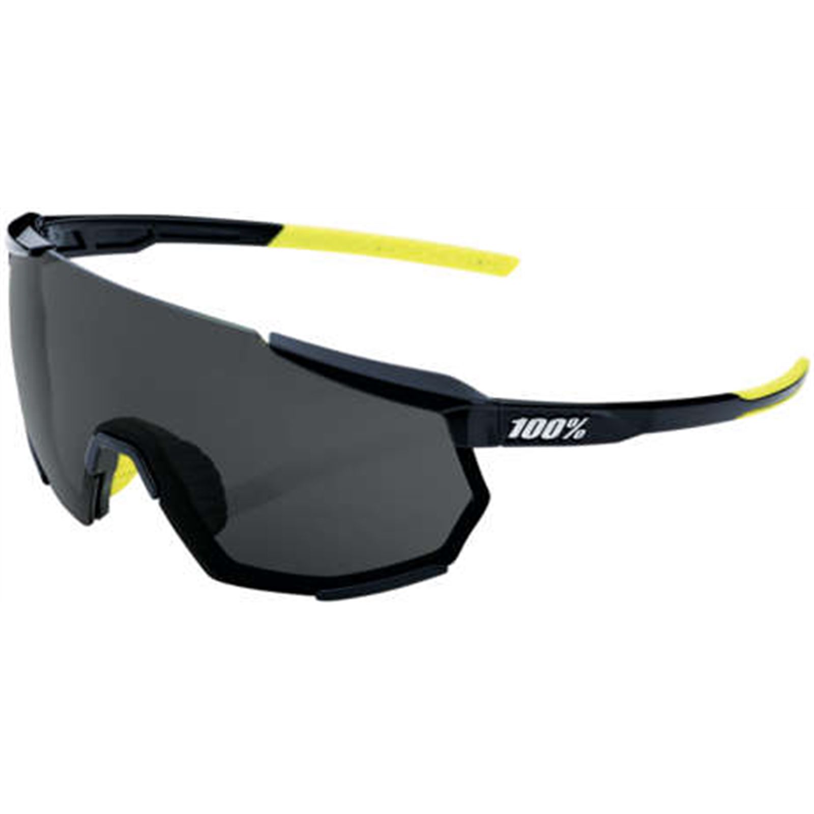 100% Racetrap 3.0 Sunglasses Gloss Black with Smoke Lens