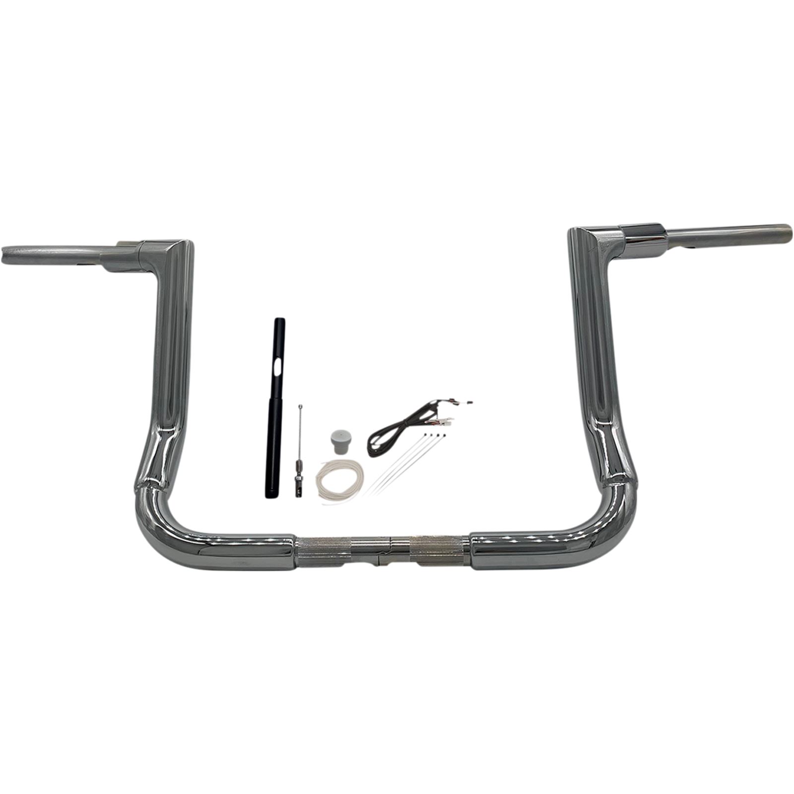 Fat Baggers Inc 619012 1-1/2in. EZ Install Flat Top Handlebar Kit - Chrome