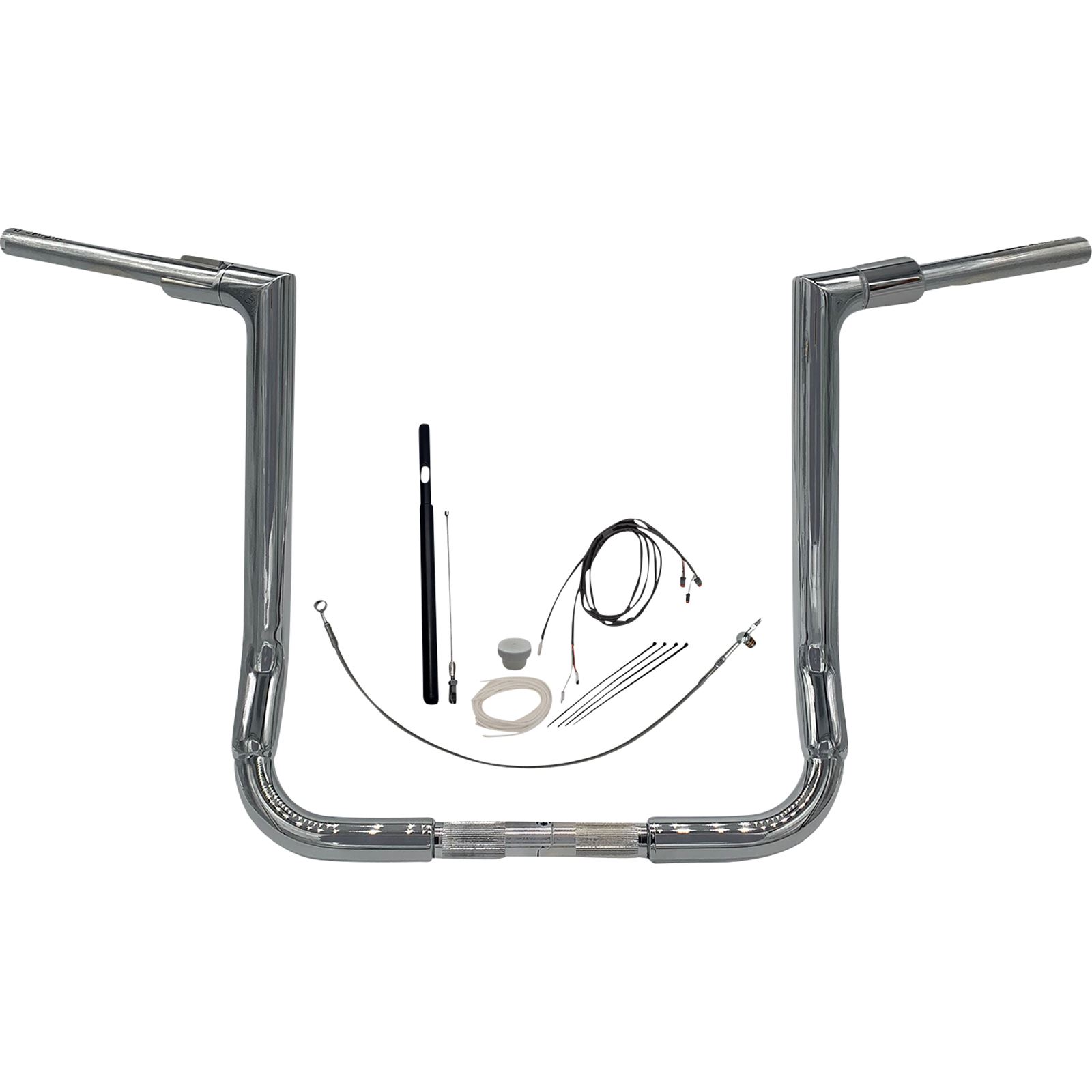 Fat Baggers Inc 619016 1-1/2in. EZ Install Flat Top Handlebar Kit - Chrome
