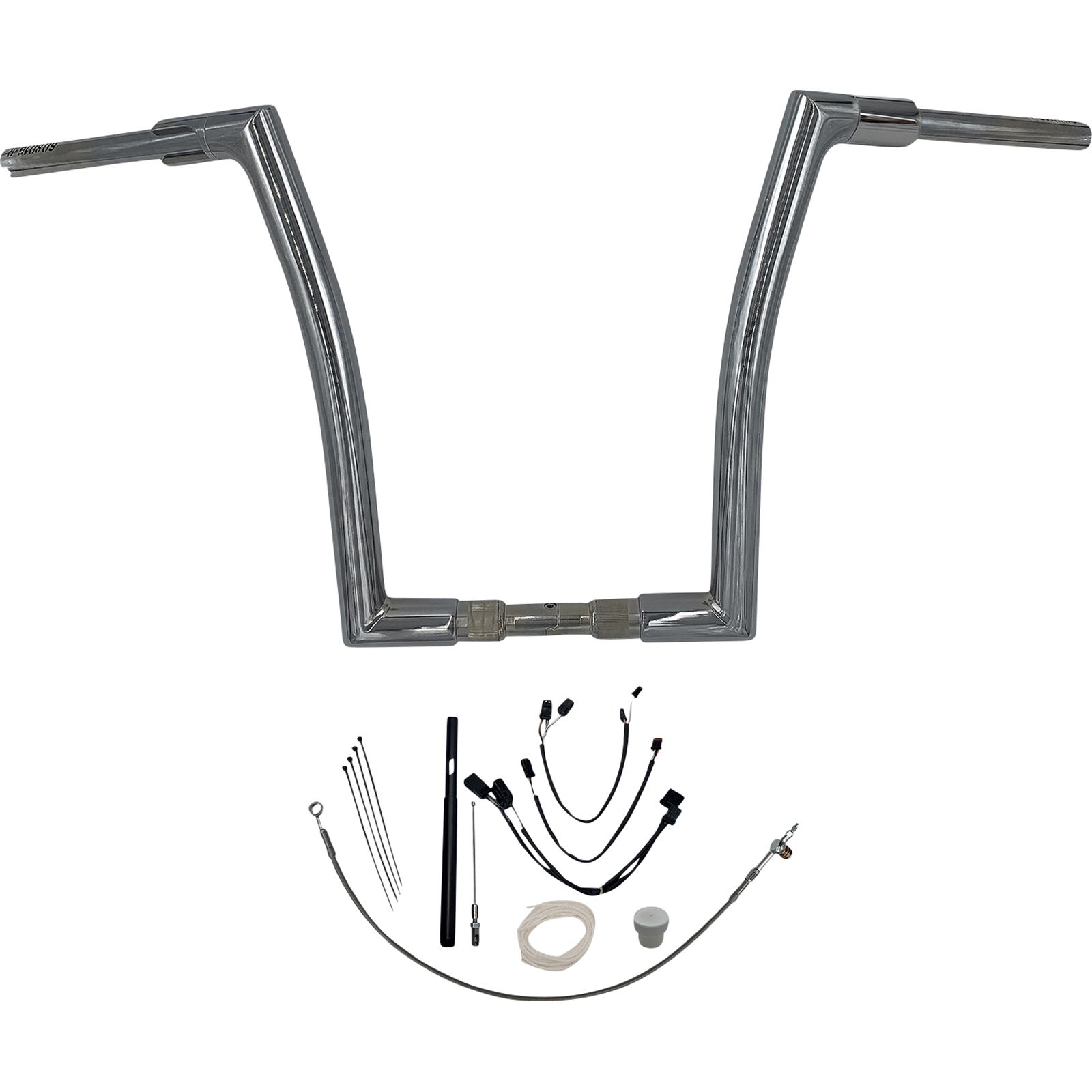 Fat Baggers Inc 619616 1-1/2in. EZ Install Flat Top Handlebar Kit - Chrome