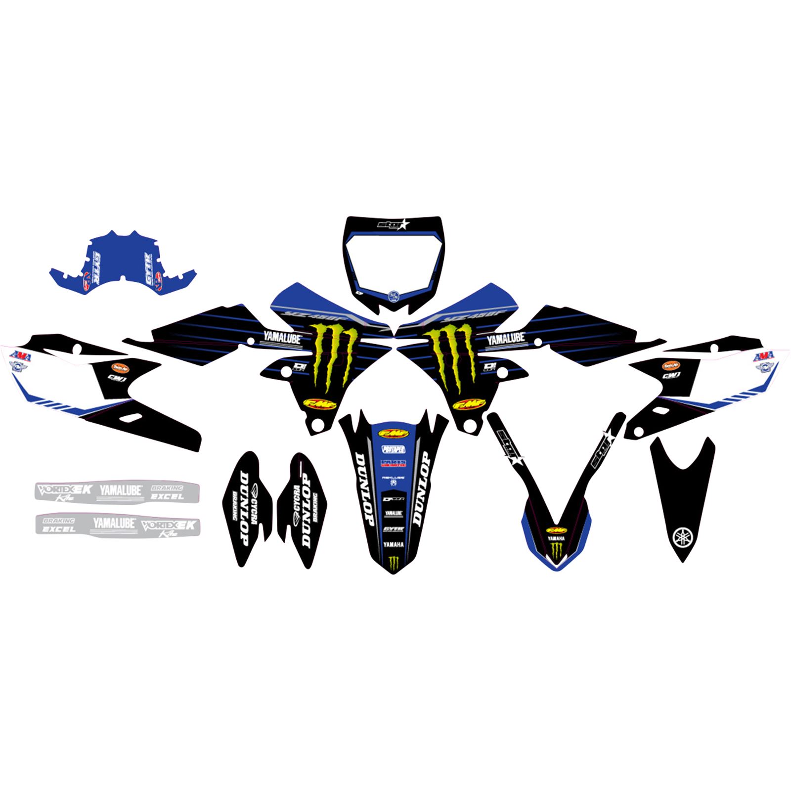  Kit de pegatinas para pegatinas YAMAHA YZ250F YZ450F 2006 –  2009 06 – 09 : Automotriz