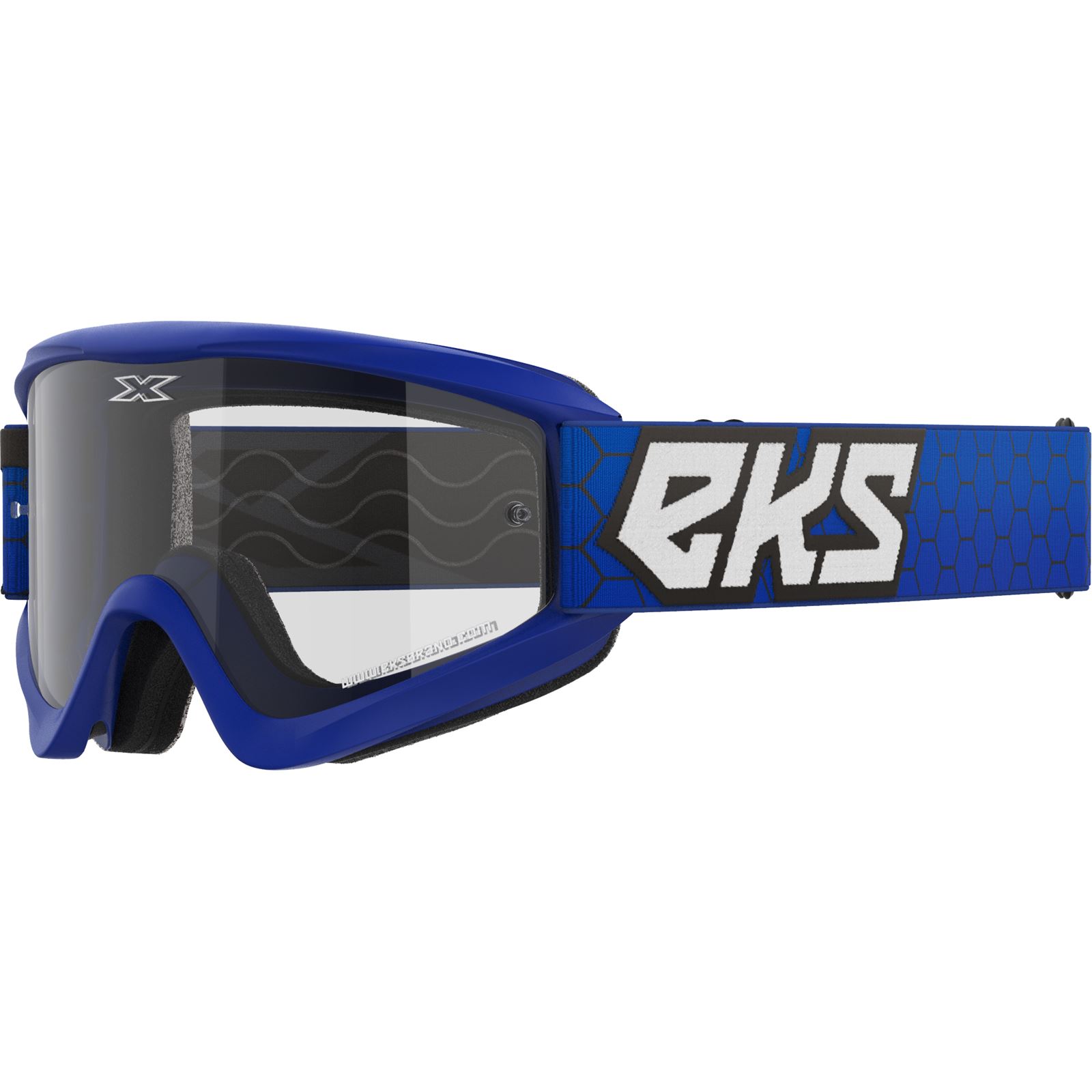EKS Brand Flat Out Clear Goggles - Royal Blue