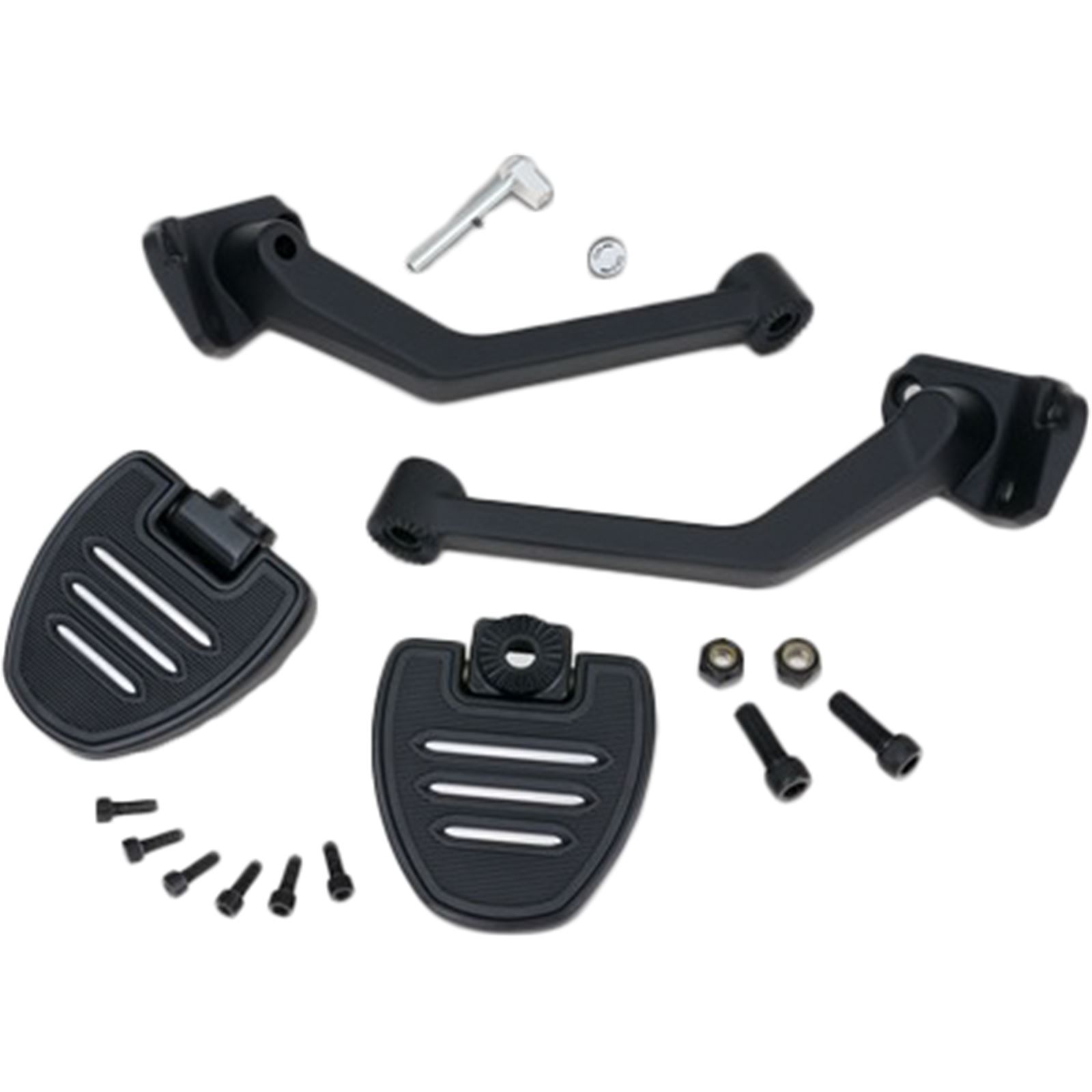 Show Chrome Adjustable Foot Boards For Can-Am Ryker – Satin Black Cast Aluminum, 4”x4”, High-Density Rubber | 2019+ Models
