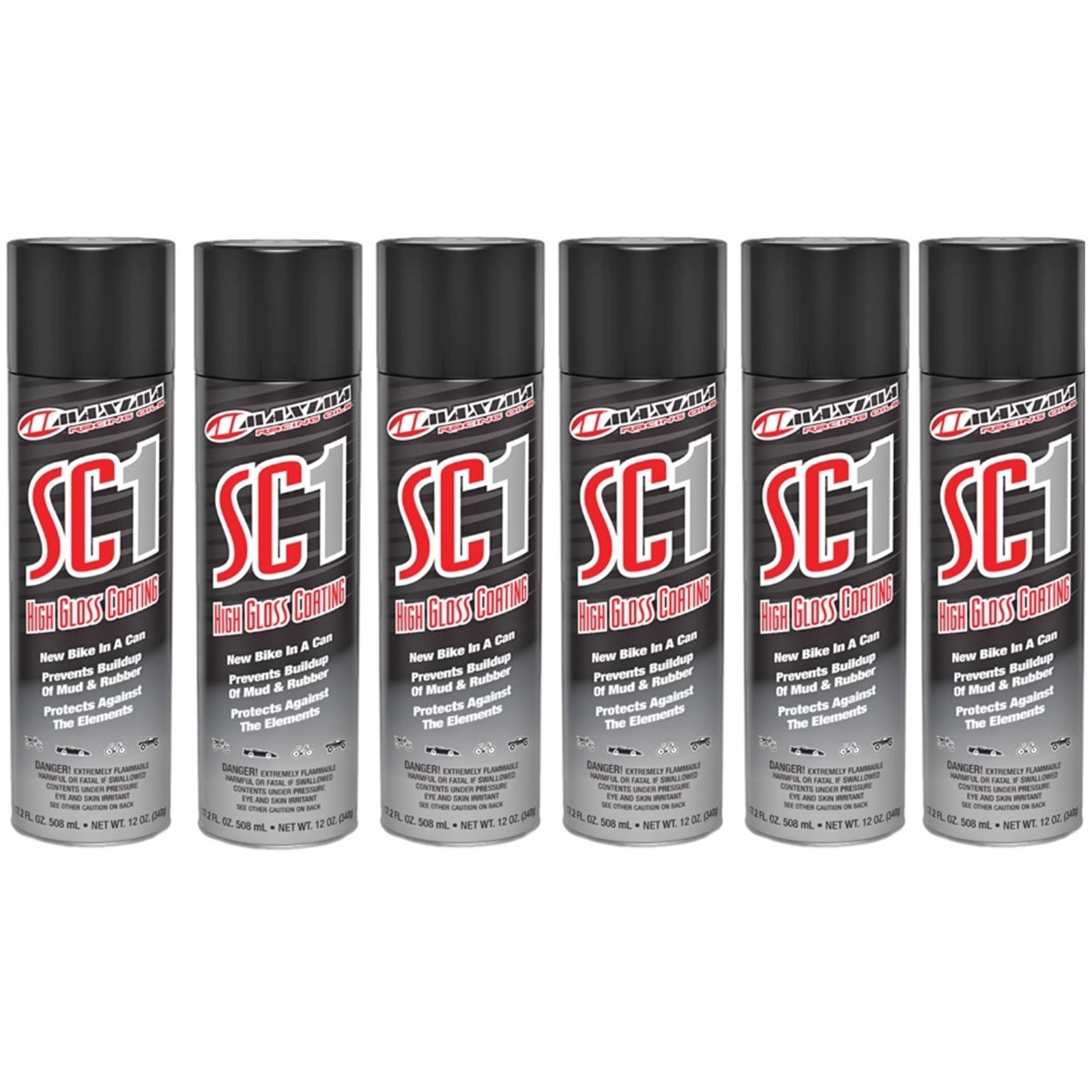 Maxima High Gloss SC1 Clear Coat Silicone Spray 12oz - 6/Pack