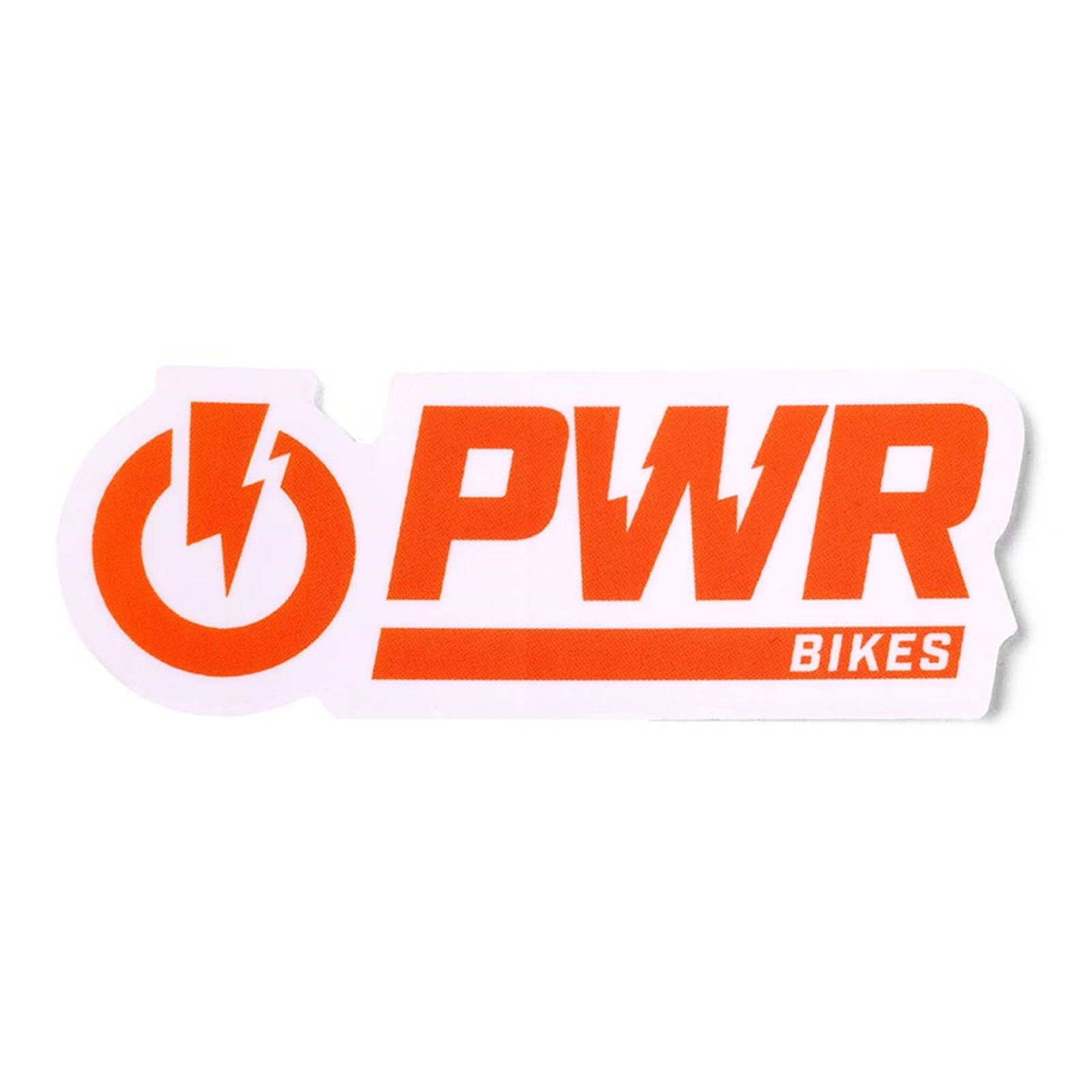 PWR Bikes Classic Logo Sticker - White