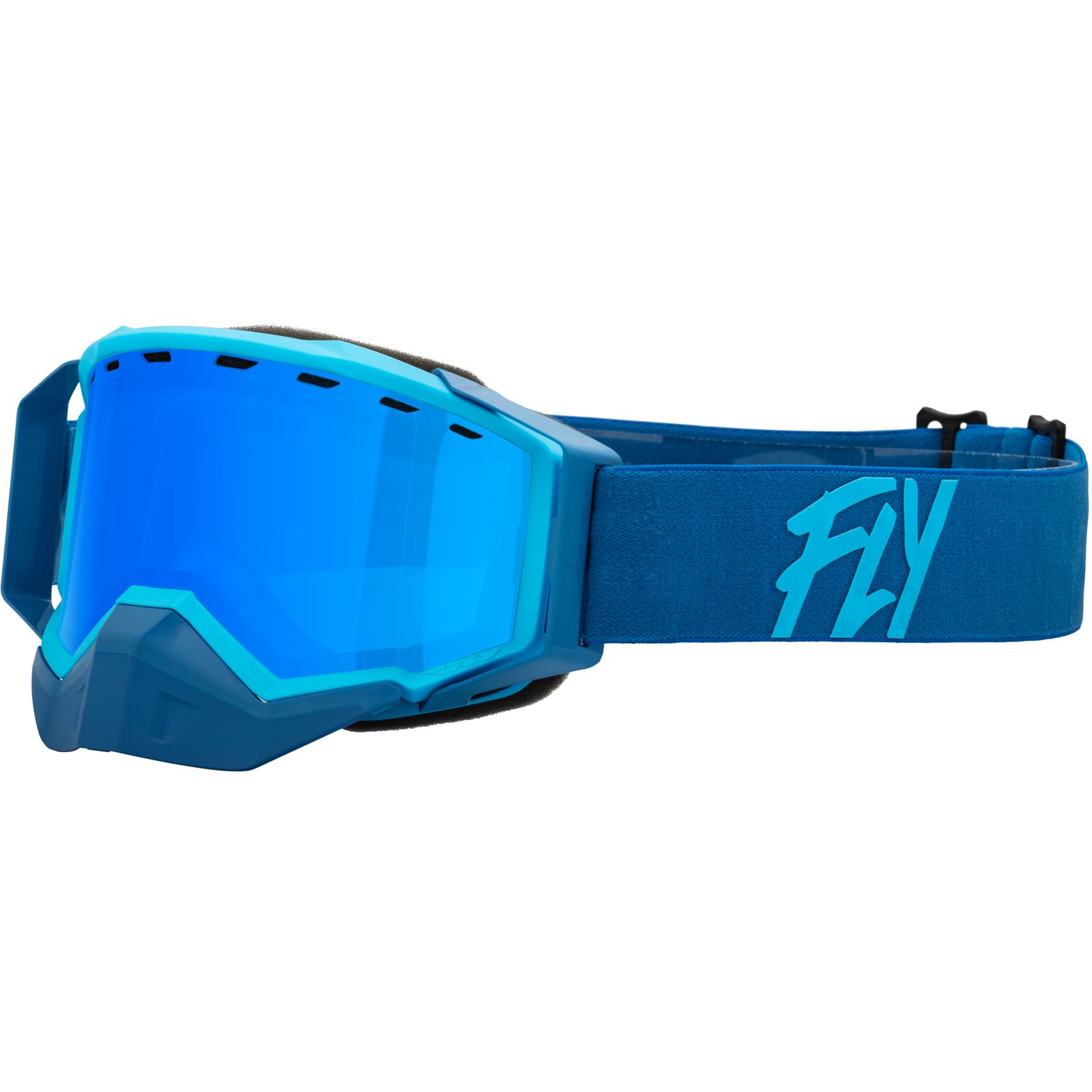 Fly Racing Zone Snow Goggles - Blue/Light Blue with Sky Blue Mirror/Blue Lens