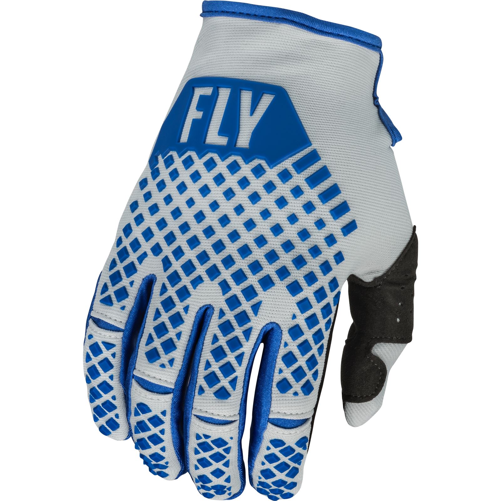 Fly Racing Youth Kinetic Gloves - Blue/Light Grey - Medium