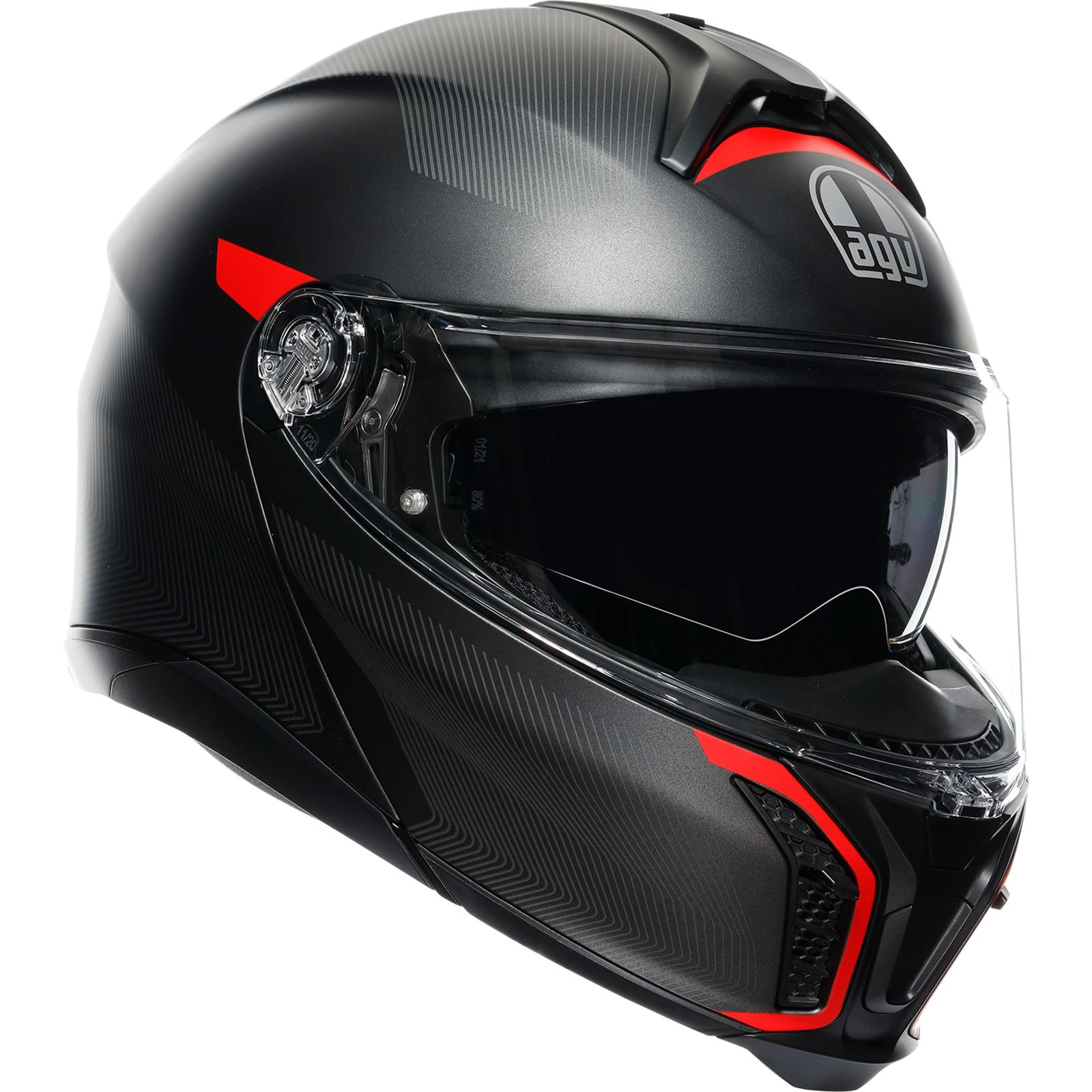 AGV Tourmodular Frequency Helmet - Matte Gunmetal/Red - XL