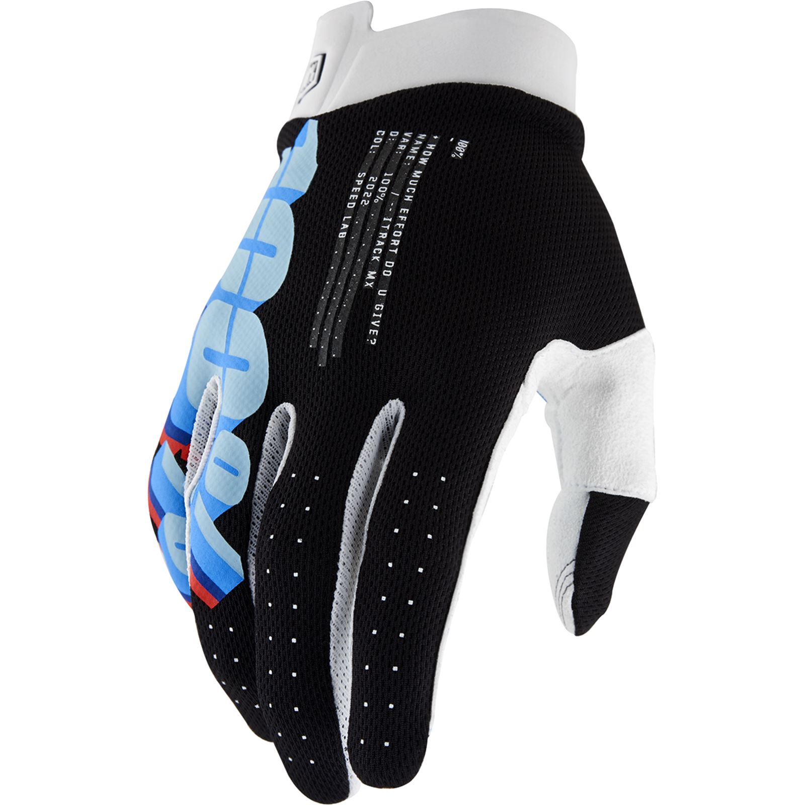 100% iTrack Gloves - System Black - Large