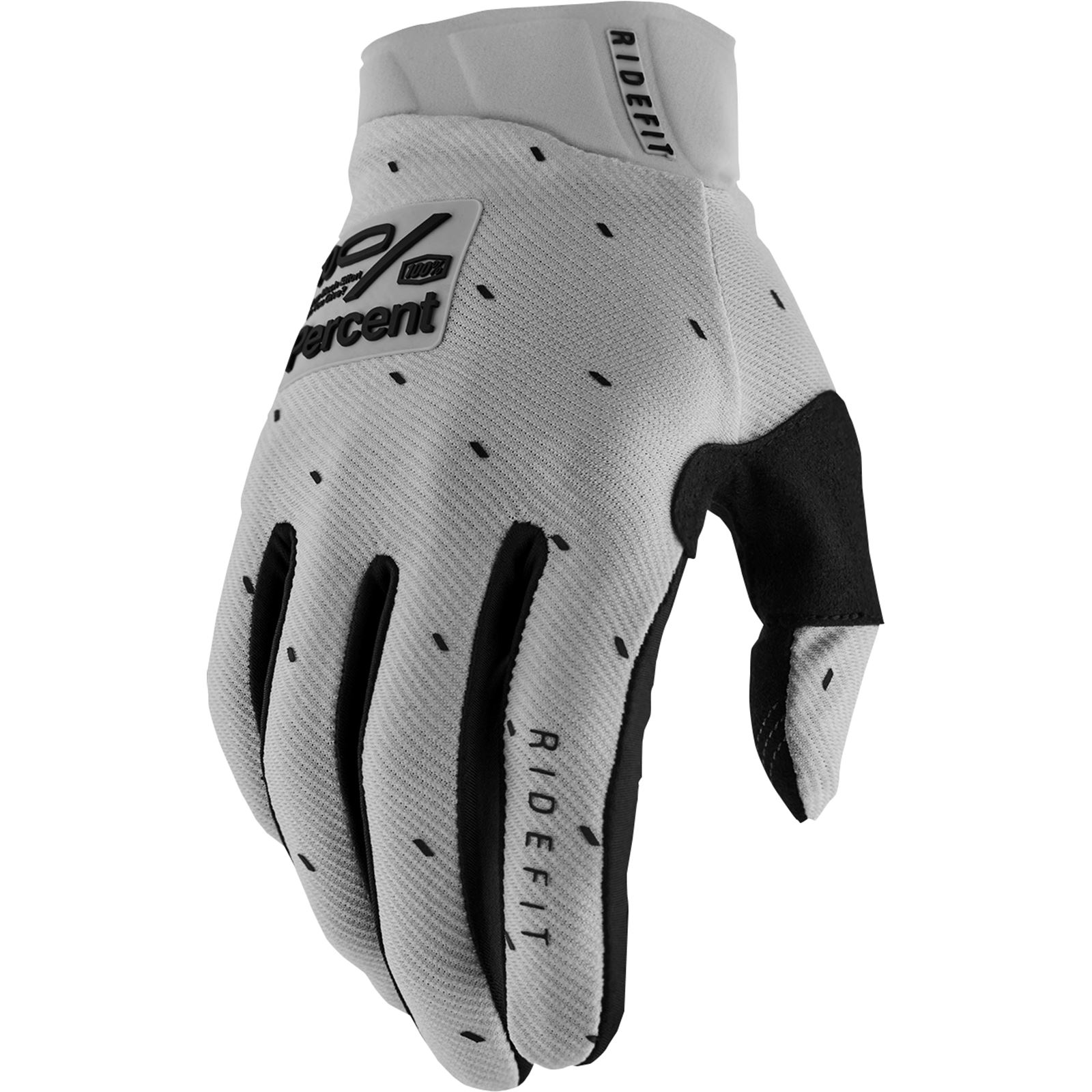 100% Ridefit Gloves - Slasher Silver - Large