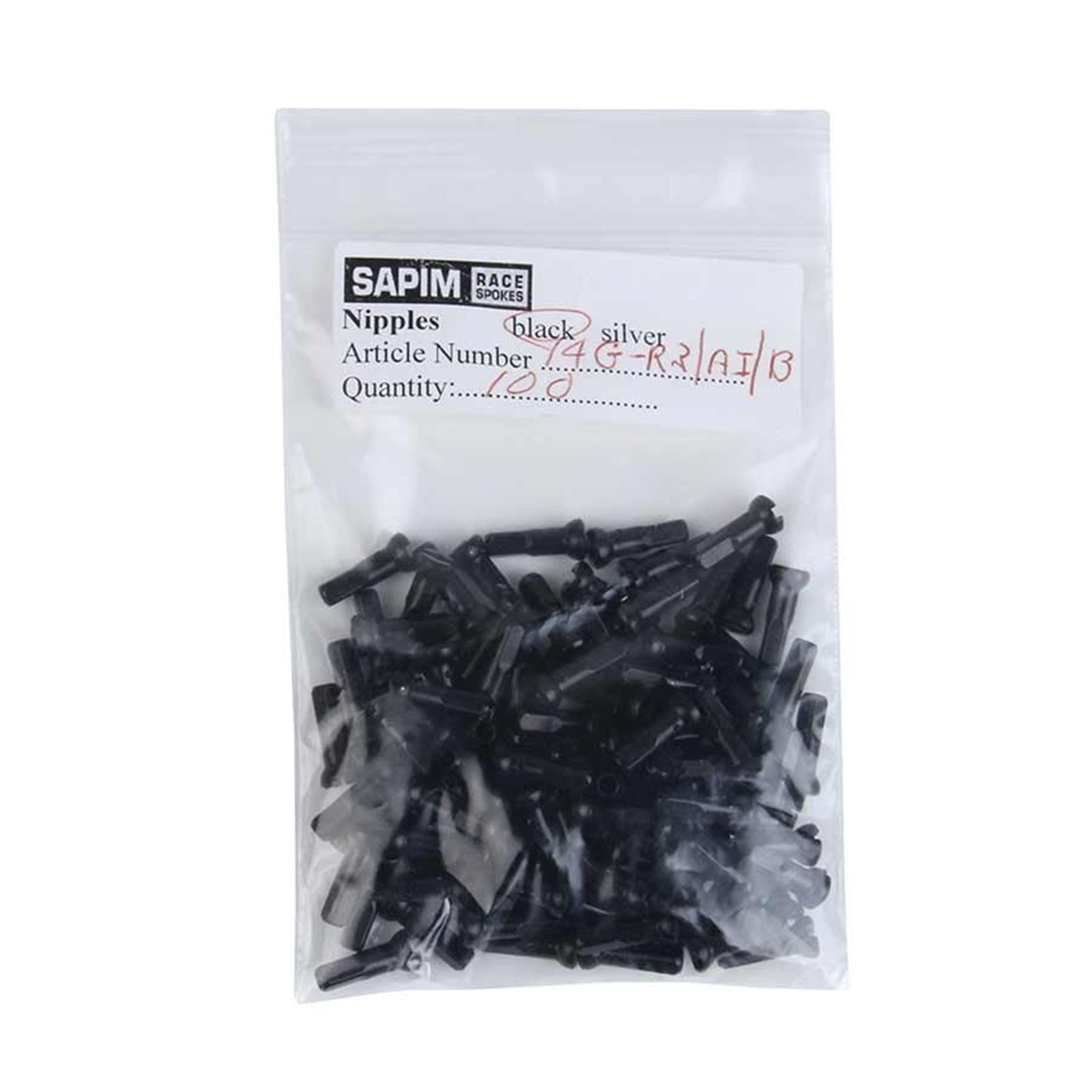 Sapim Polyax Aluminum Self Lock Nipples Black 100 pc Motorcycle