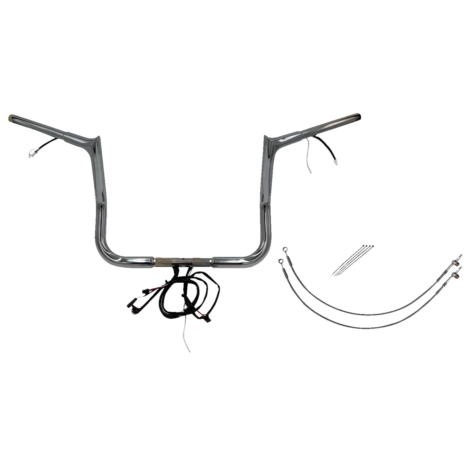 Fat Baggers Handlebar Kit Pointed Top 12" Chrome Motorcycle