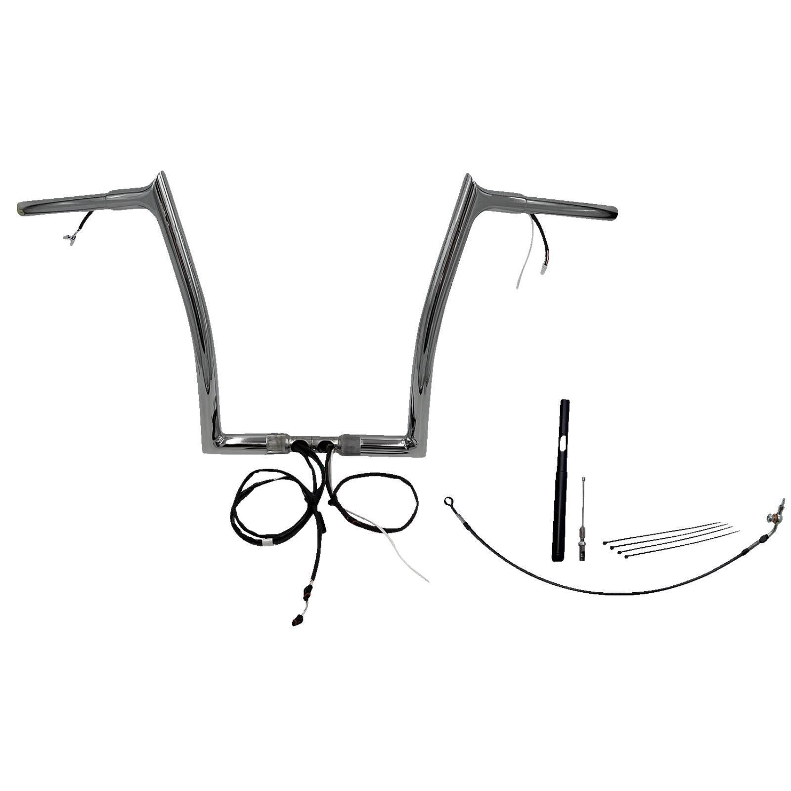 Fat Baggers Handlebar Kit Pointed Top 14" Chrome Motorcycle