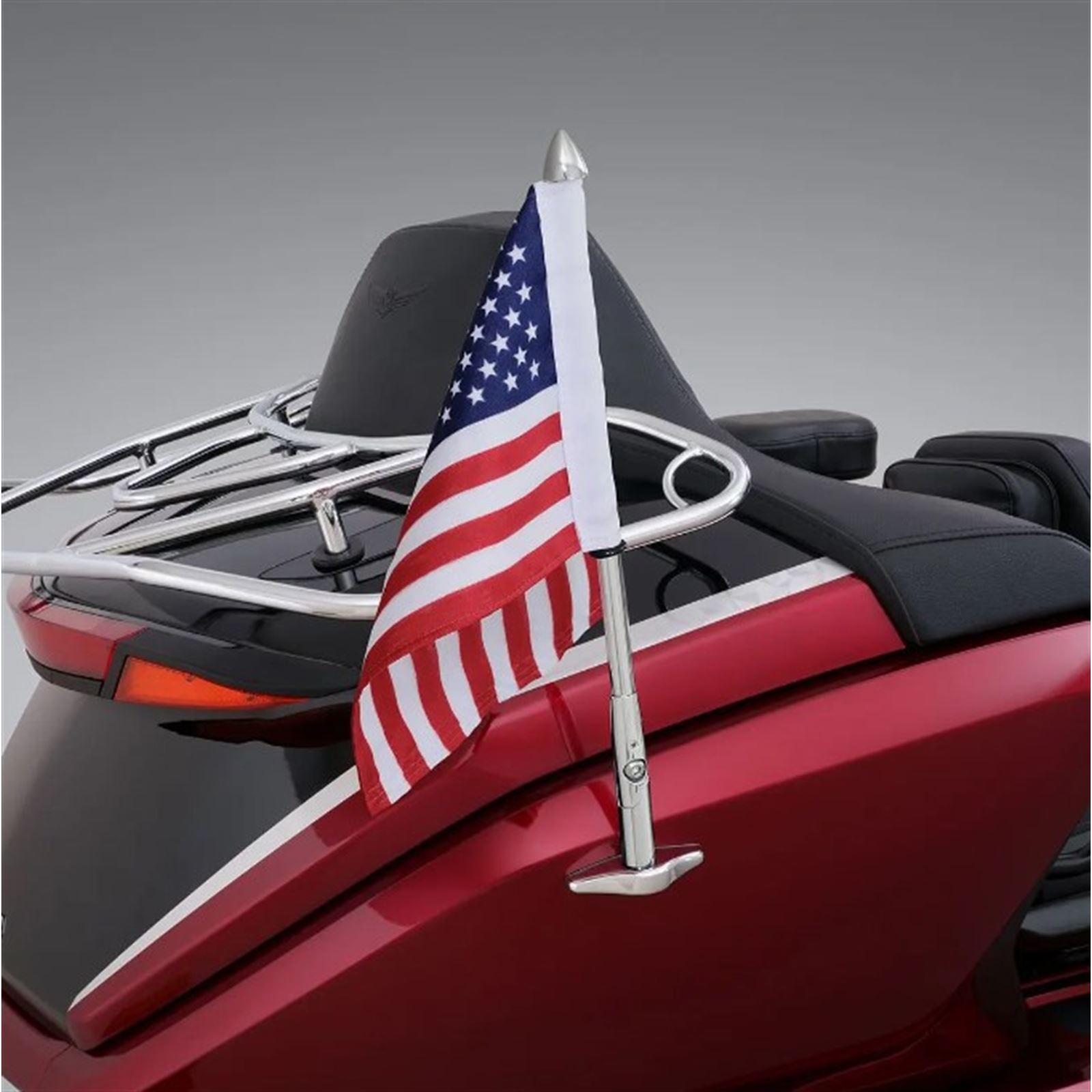 Show Chrome Folding Flag Pole Trunk - Chrome - Motorcycle, ATV / UTV &  Powersports Parts