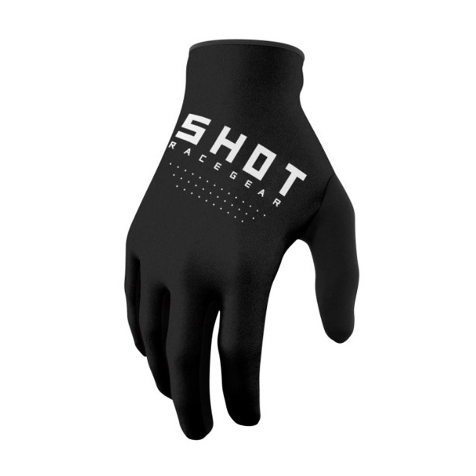 Shot Race Gear Kid's Raw Gloves - Black - Youth Medium