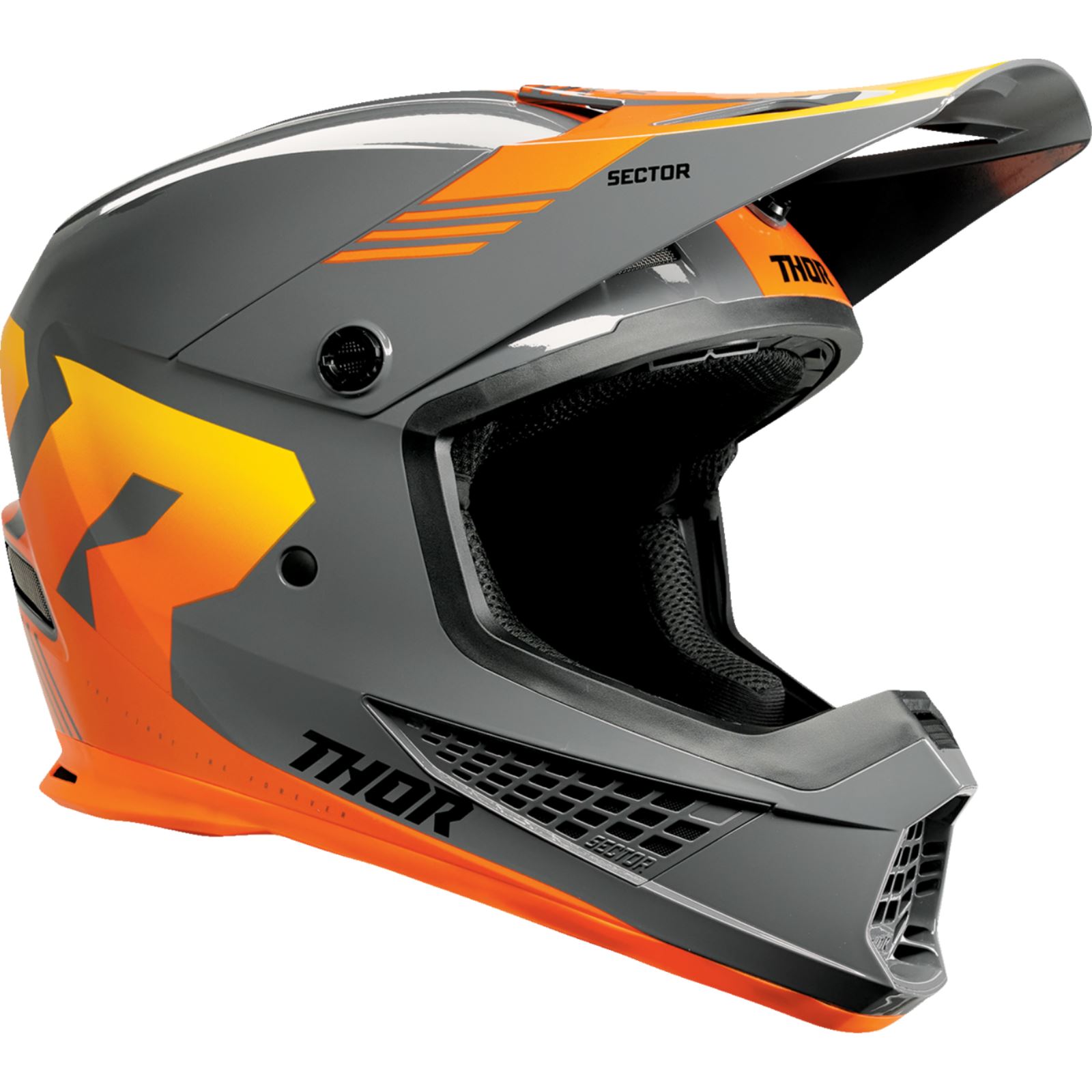 Thor MX 24 Sector 2 Helmet 2024 Collection Carve Charcoal Orange   5214939 0 48 