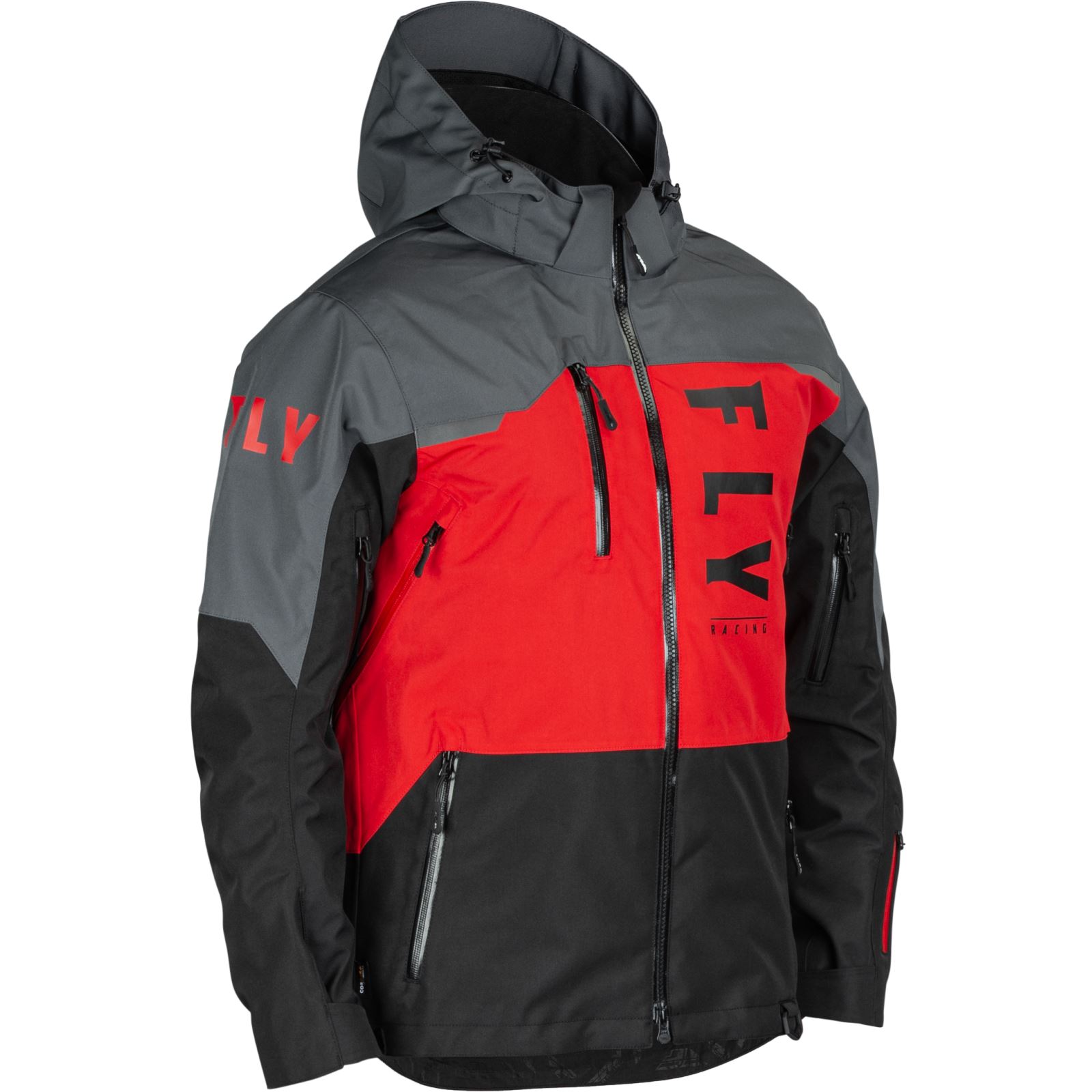 Fly Racing Carbon Jacket - Black/Grey/Red - Motorcycle, ATV / UTV ...