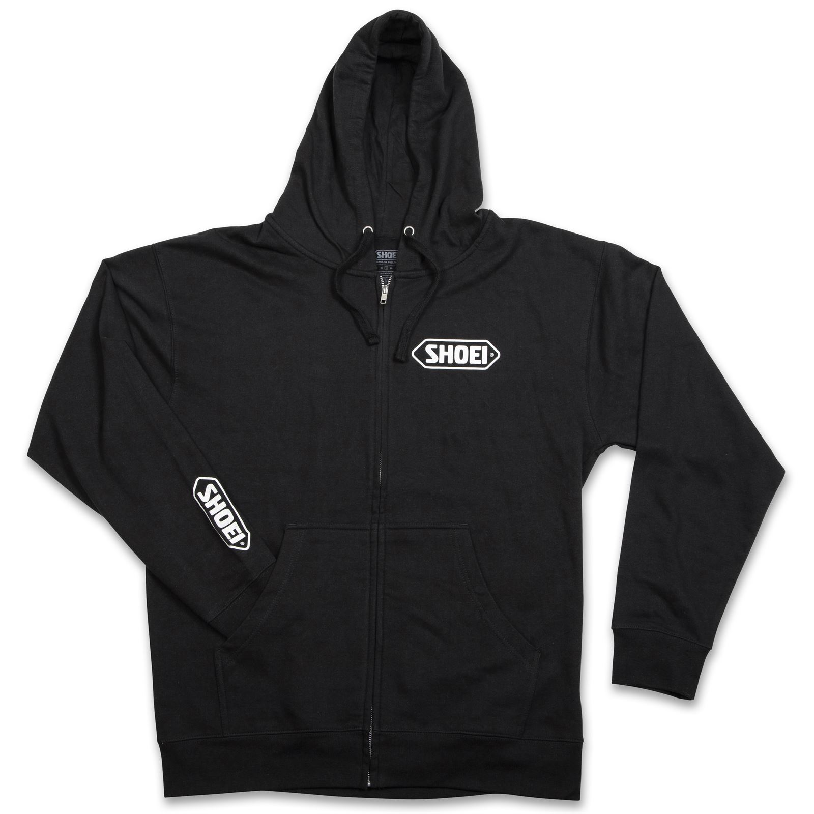 Shoei Logo ZipUp Hoodie Black/White Motorcycle, ATV / UTV
