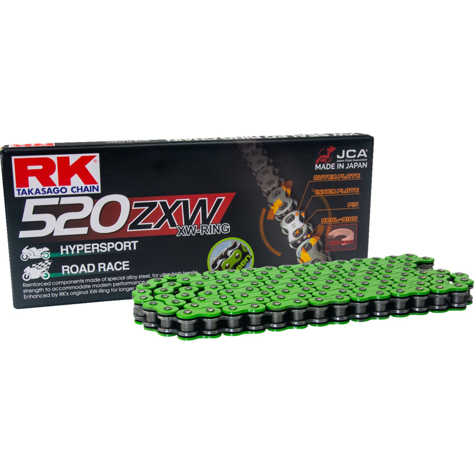 RK Excel 520 ZXW - Drive Chain - 170 Links - Green