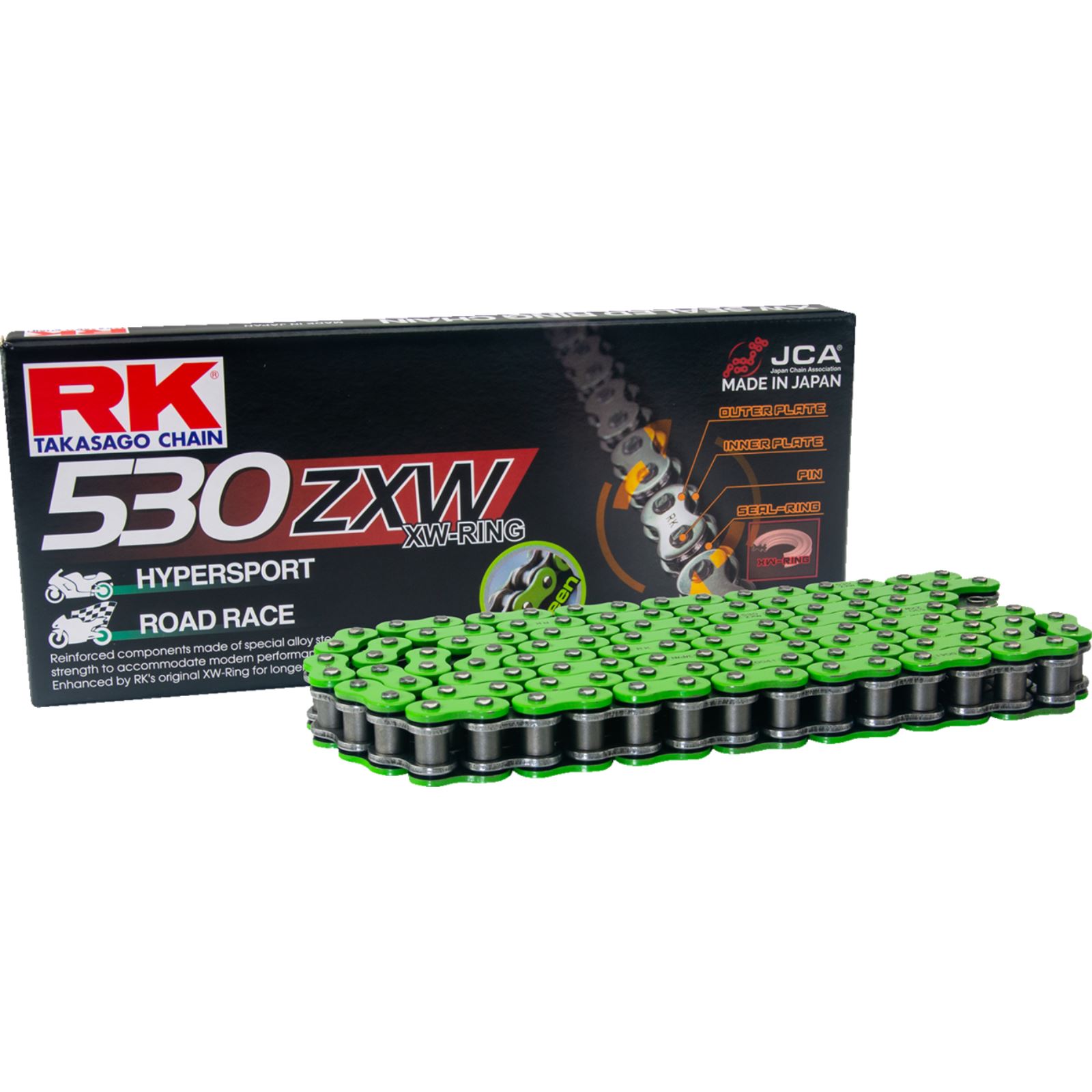 RK Excel 530 ZXW - Drive Chain - 150 Links - Green