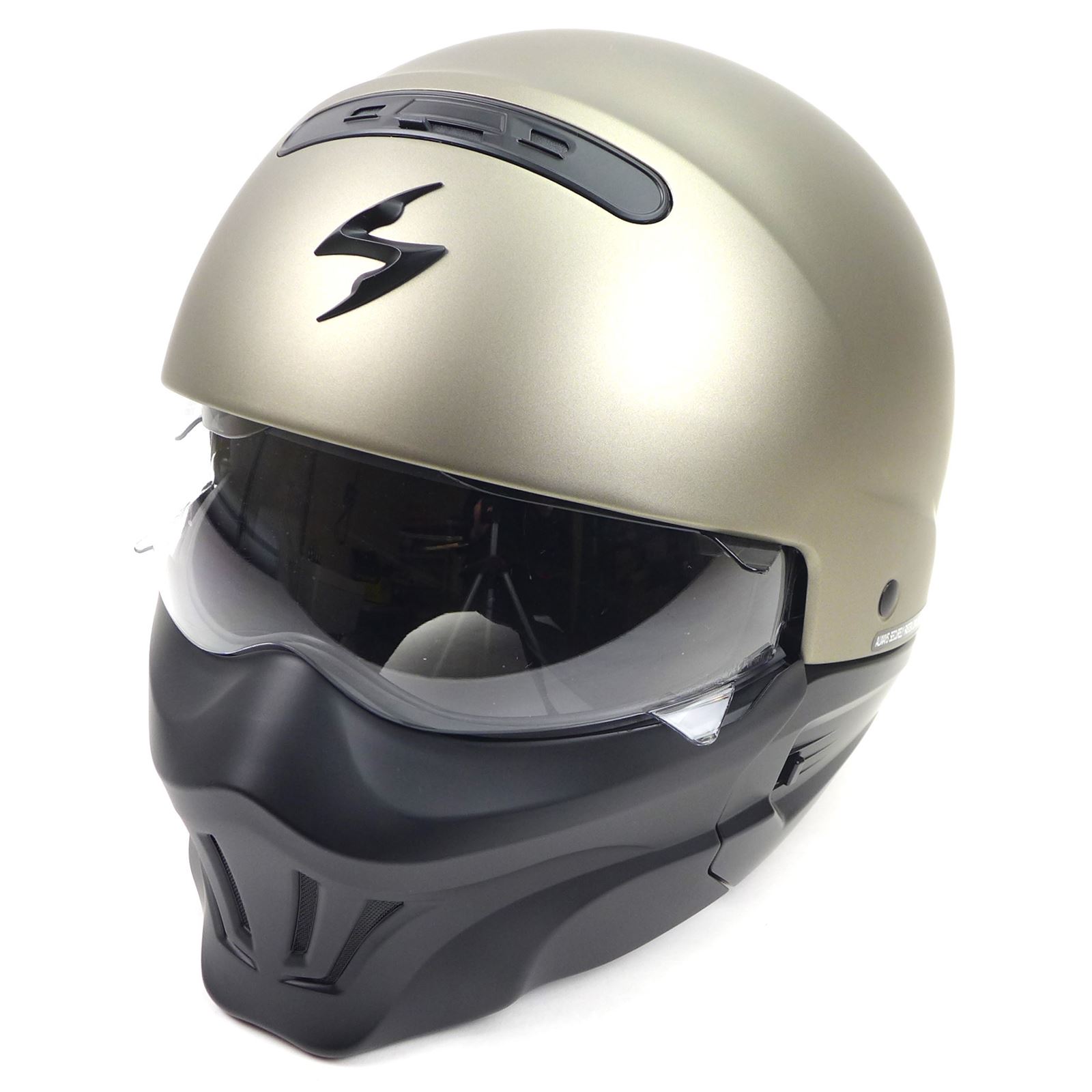 CASCO MOTO INTEGRALE FIBRA DUAL SCORPION ADF-9000 22.06 TRAIL NERO GRIGIO  TG M