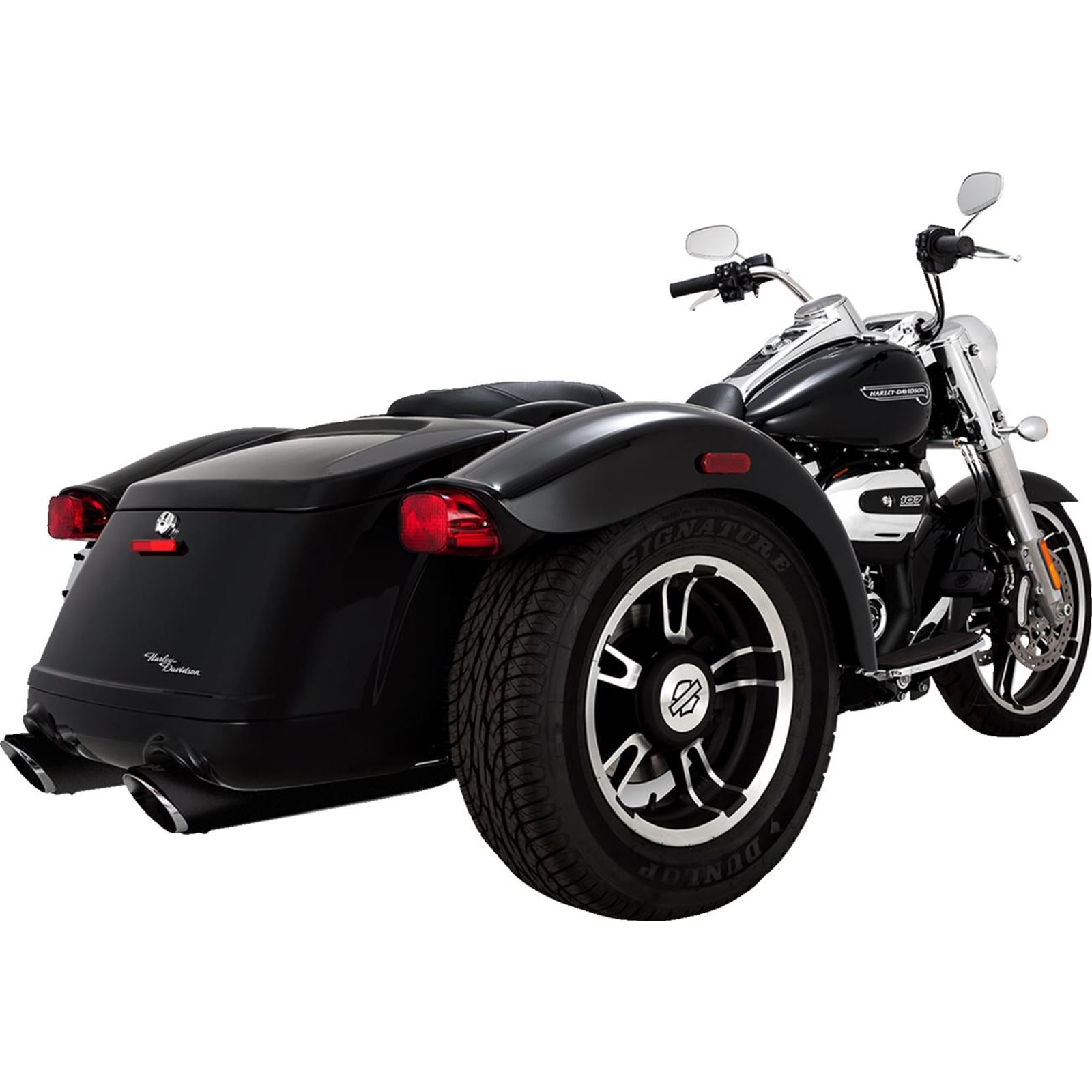 松29 Vance And Hines Twin Slash Slip-On Mufflers - Black