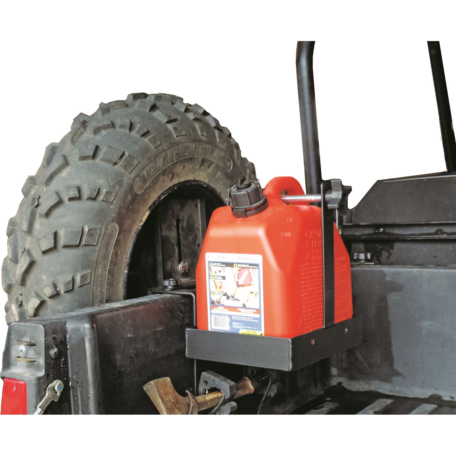 Hornet Auxiliary Fuel Can/Spare Tire Mount/Tool Holder for UTV