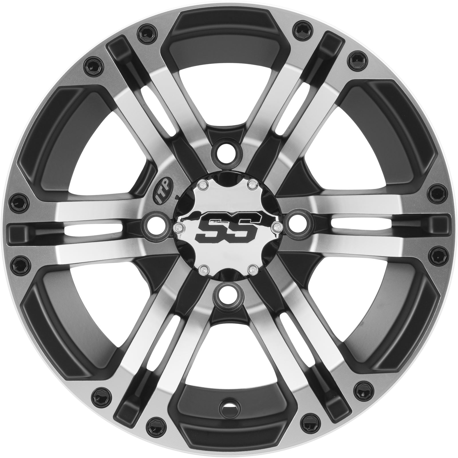 ITP SS212 Aluminum Wheel 14x8 Matte Black 1428374536B