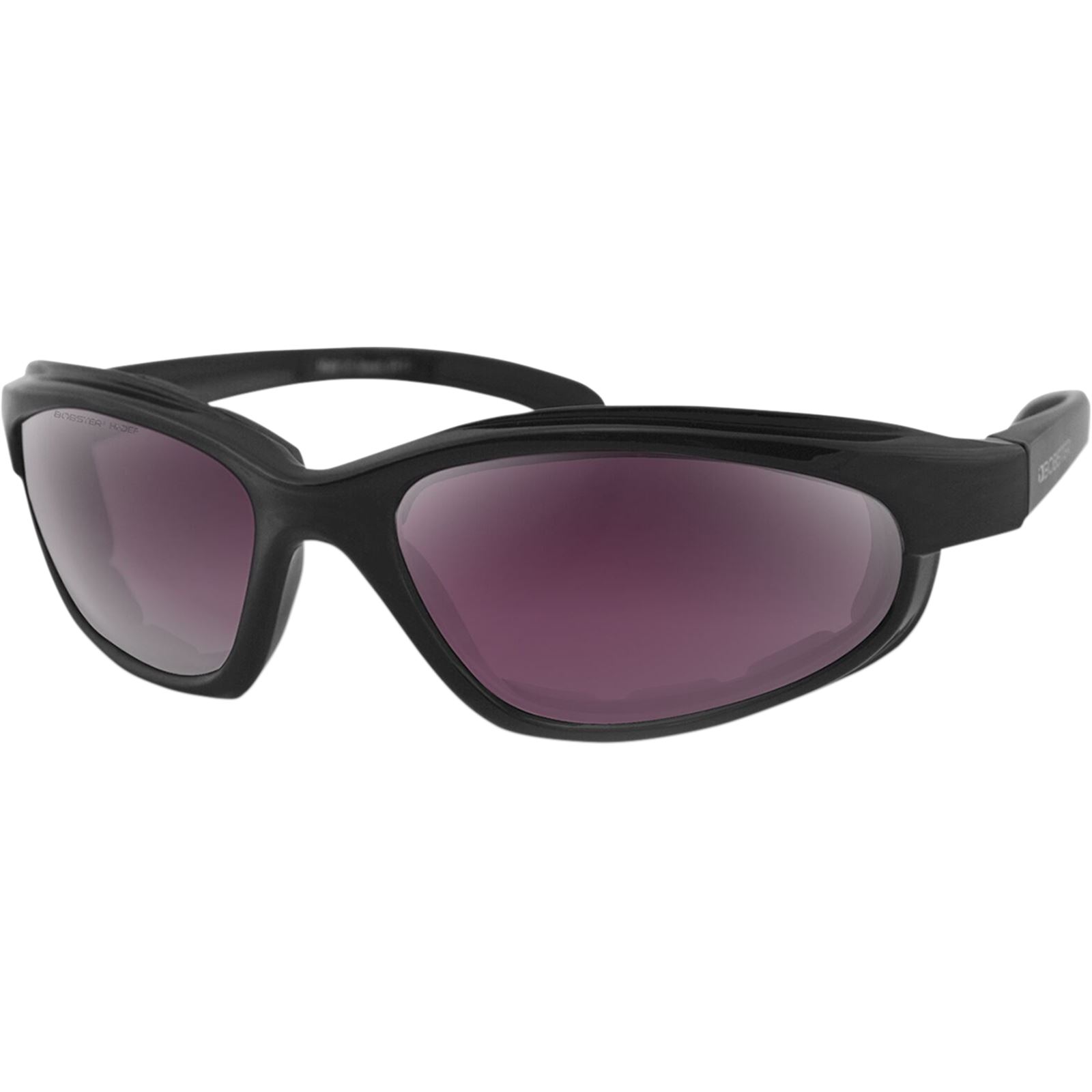 Bobster Fat Boy Sunglasses - Matte Black - Purple/Silver Revo