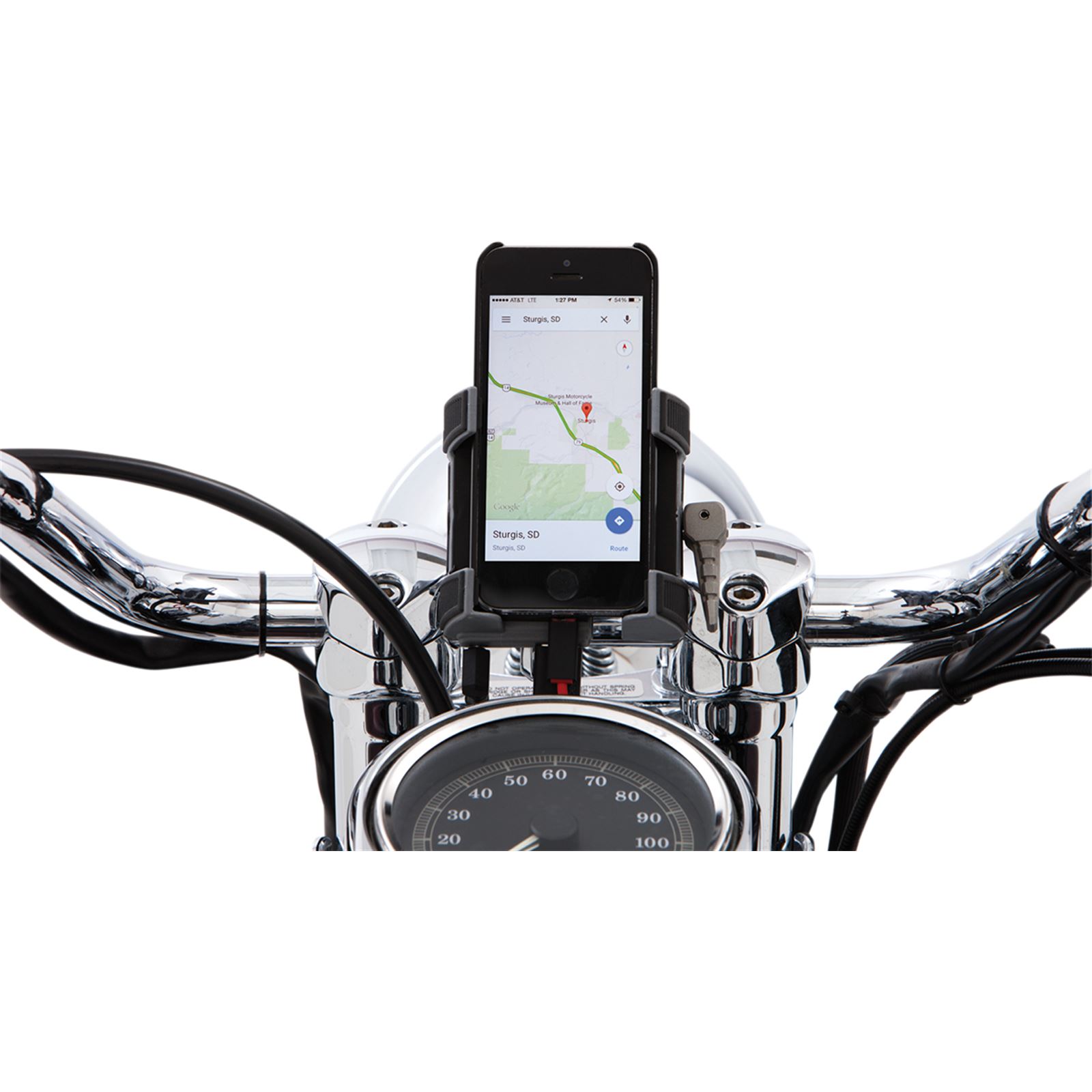 Ciro Premium Holder with Charger Chrome Mount is at Motomentum