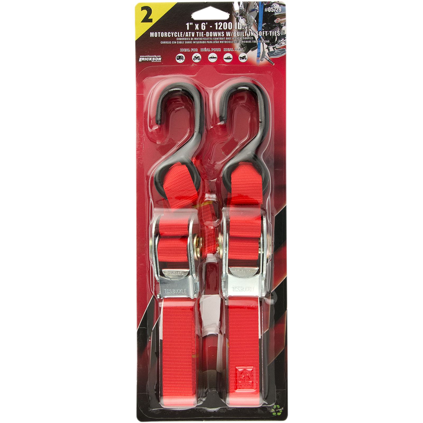 Rage Powersports 84 Ratchet Tie-Down Straps (Pack of 2)