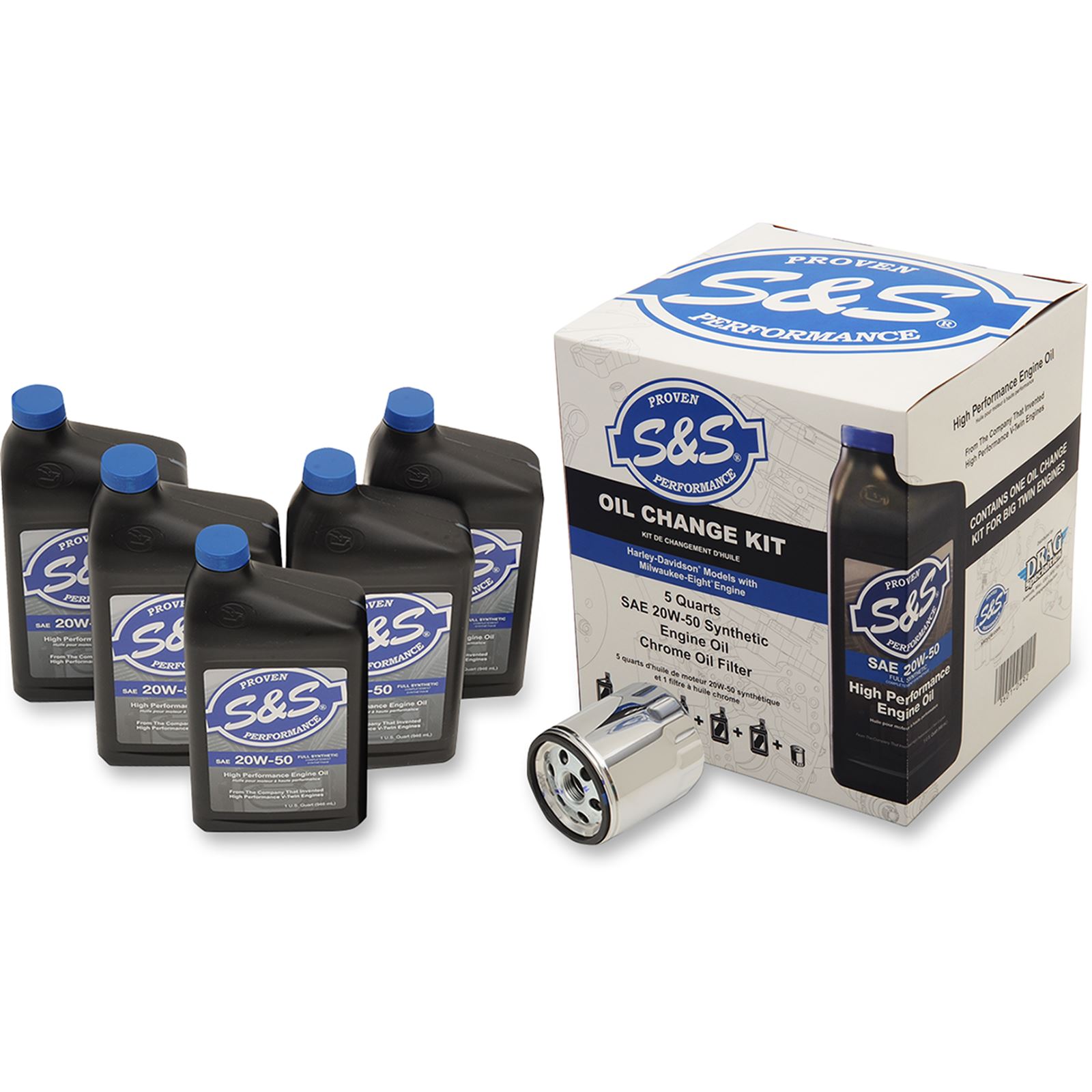 S&S Cycle Oil Change Kit for Milwaukee 8