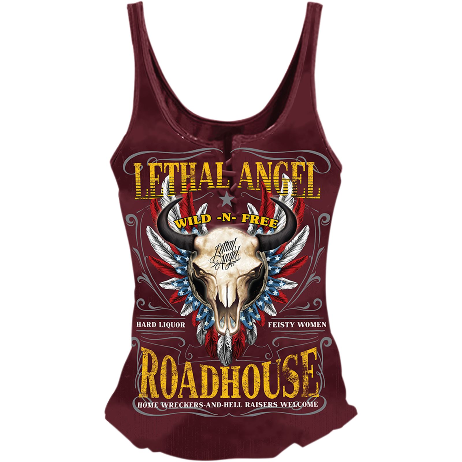 Lethal Threat Decals Women's Tank Top - Roadhouse - Red - X-Large
