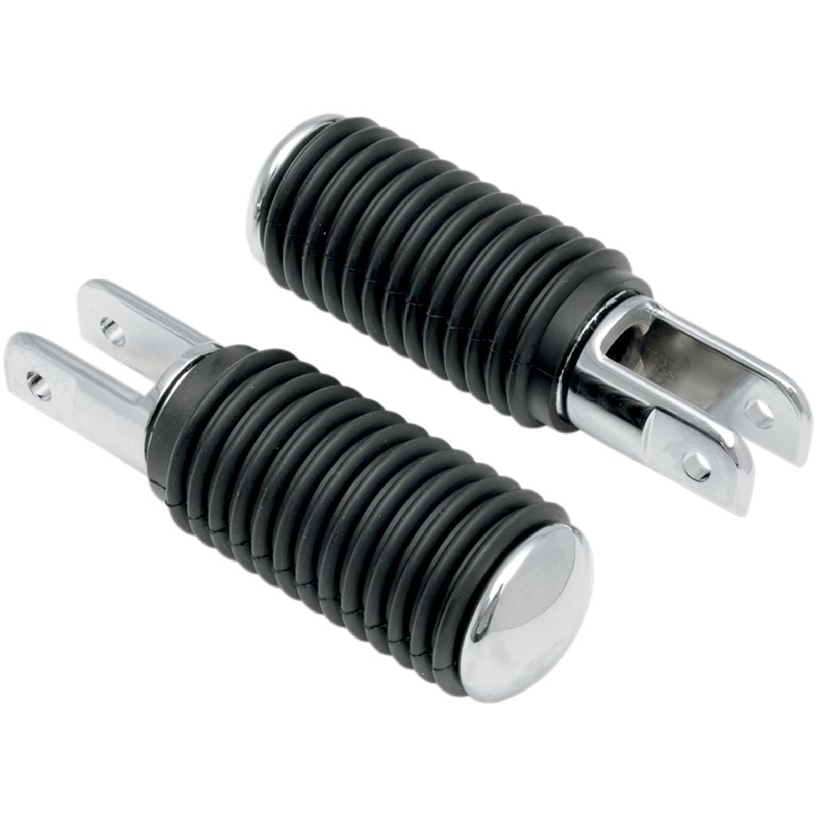 Drag Specialties 5/8 Mount Pegs - Rubber - Chrome End