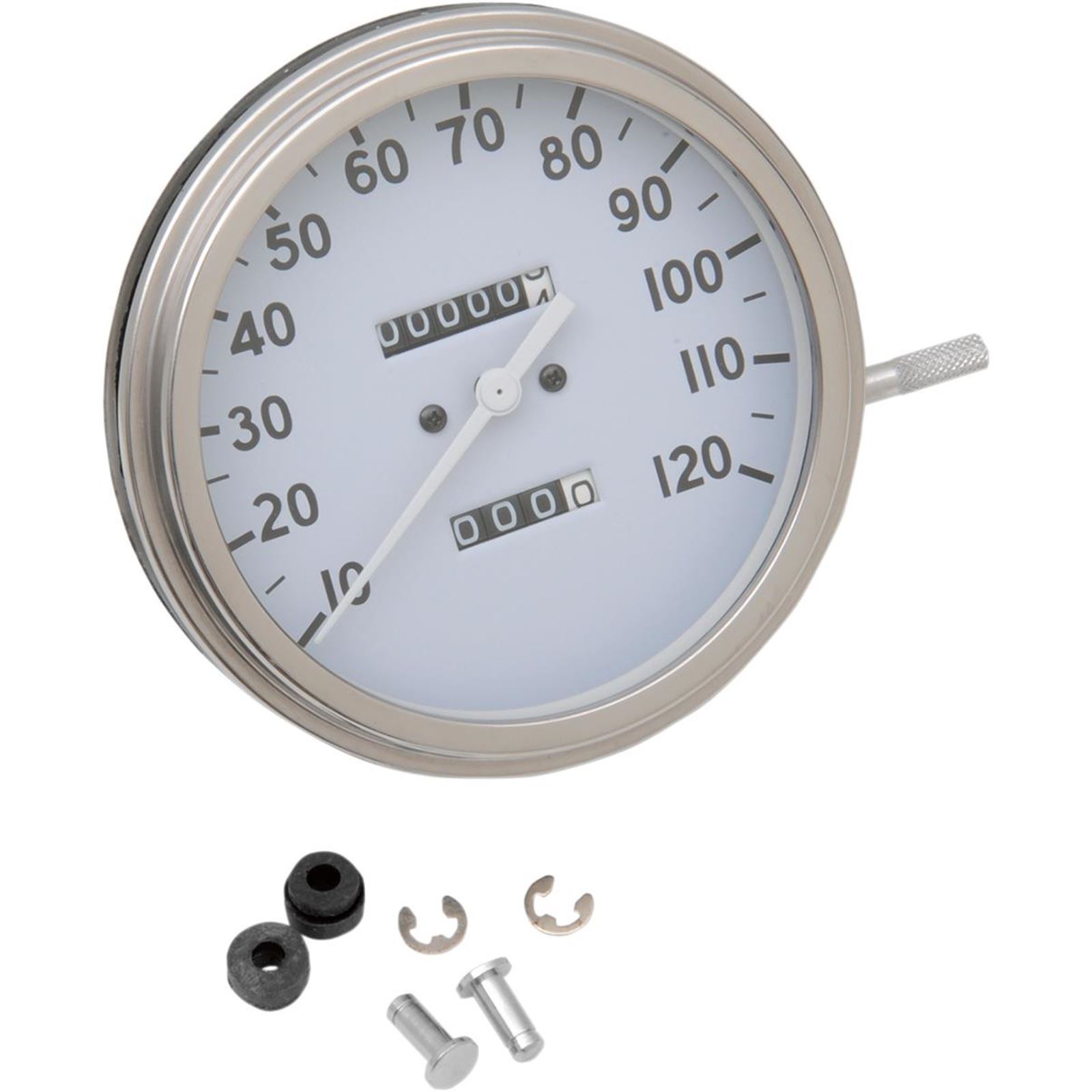Drag Specialties 5" MPH FL-Style 2:1 Speedometer - '36-'40 White Face
