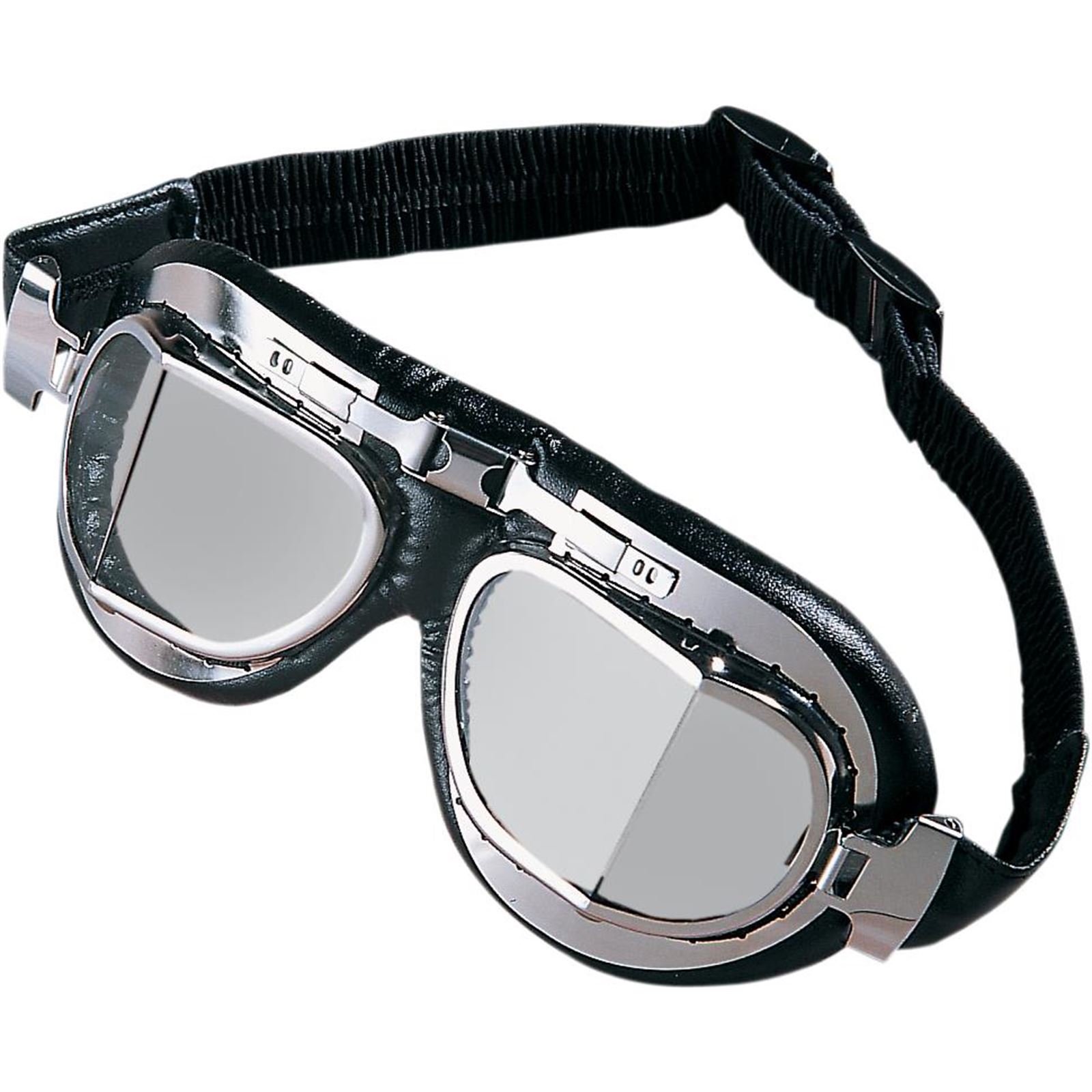 Drag Specialties Red Baron Goggles - Stainless Steel