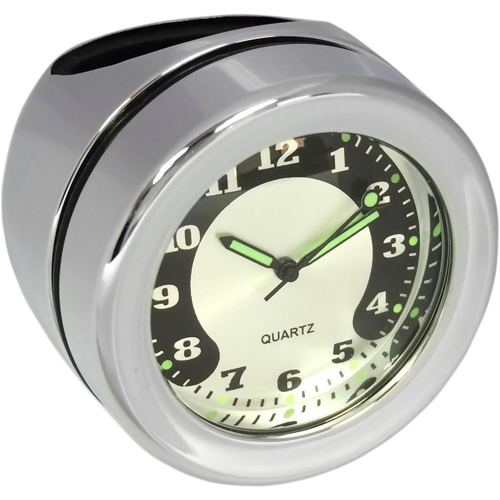 Drag Specialties Handlebar Mount Clock - Chrome - For 1.25" Bar