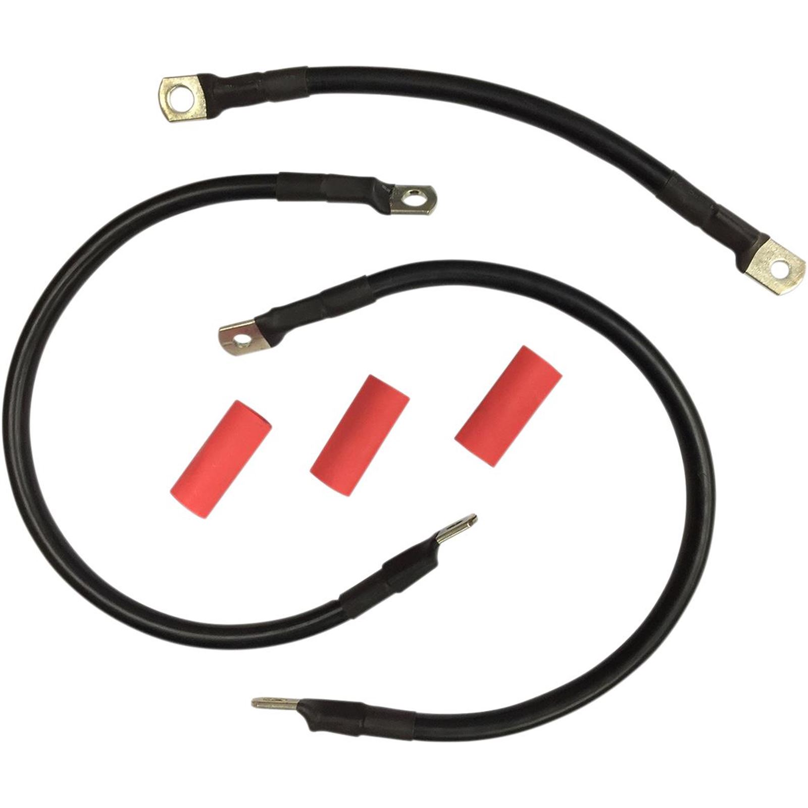 Drag Specialties Black Battery Cable Set - '65-'84 FL