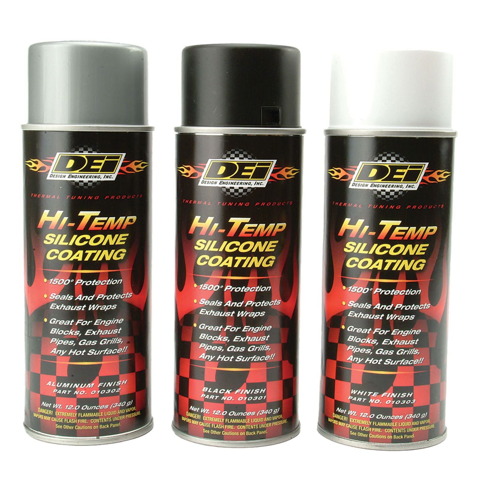 Hi-Temp Silicone Coating Spray – Black – DEI Powersports