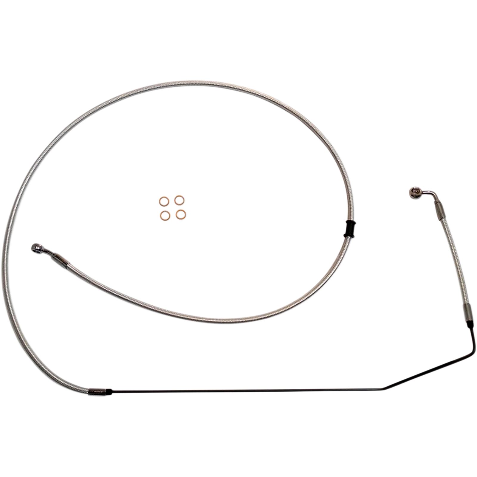 Magnum AS37591 EZ-Align Braided Front Upper ABD Brake Line - +8in. - Sterling Chromite II