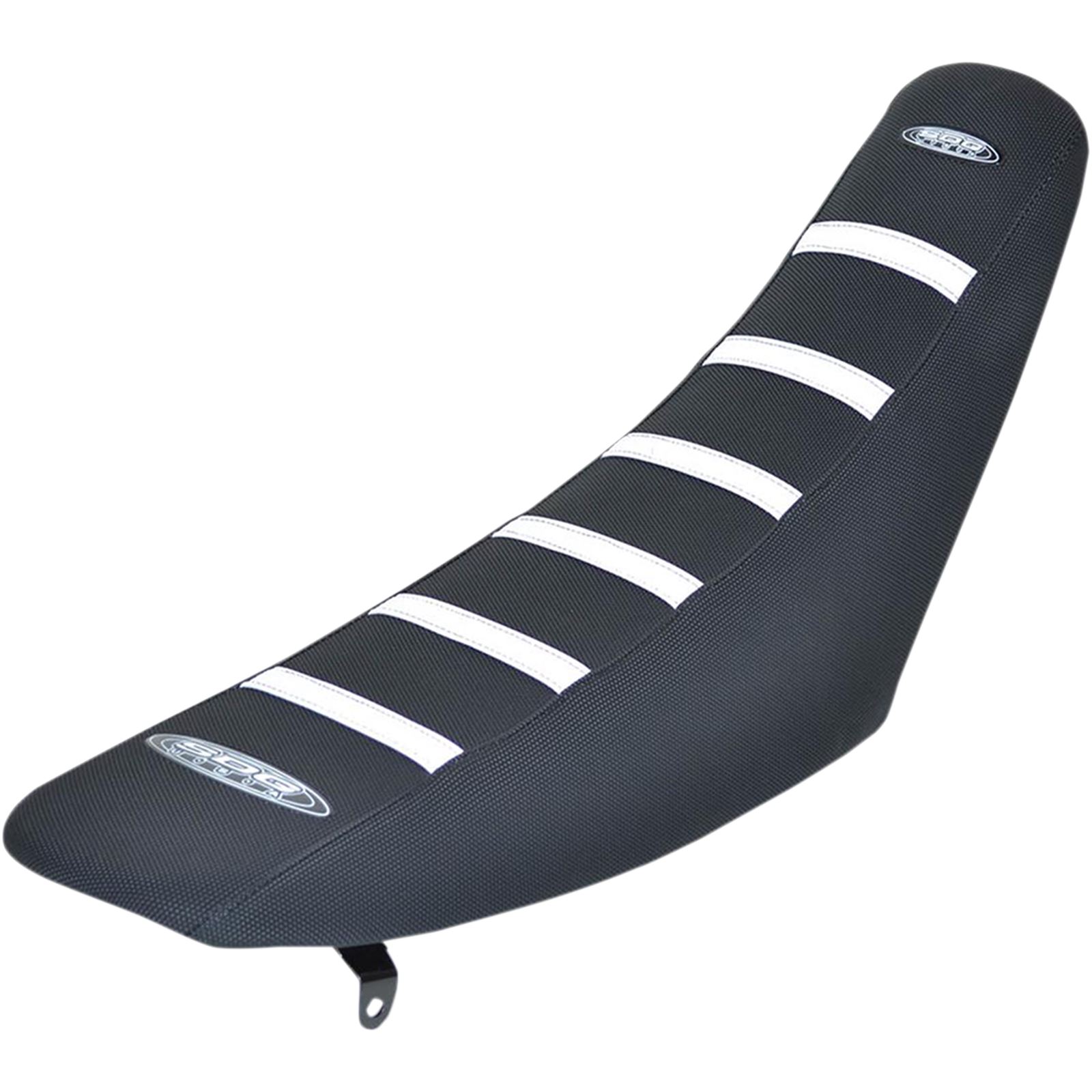 SDG Components 6-Ribbed Seat Cover - White/Black - YZ/WR 250/450