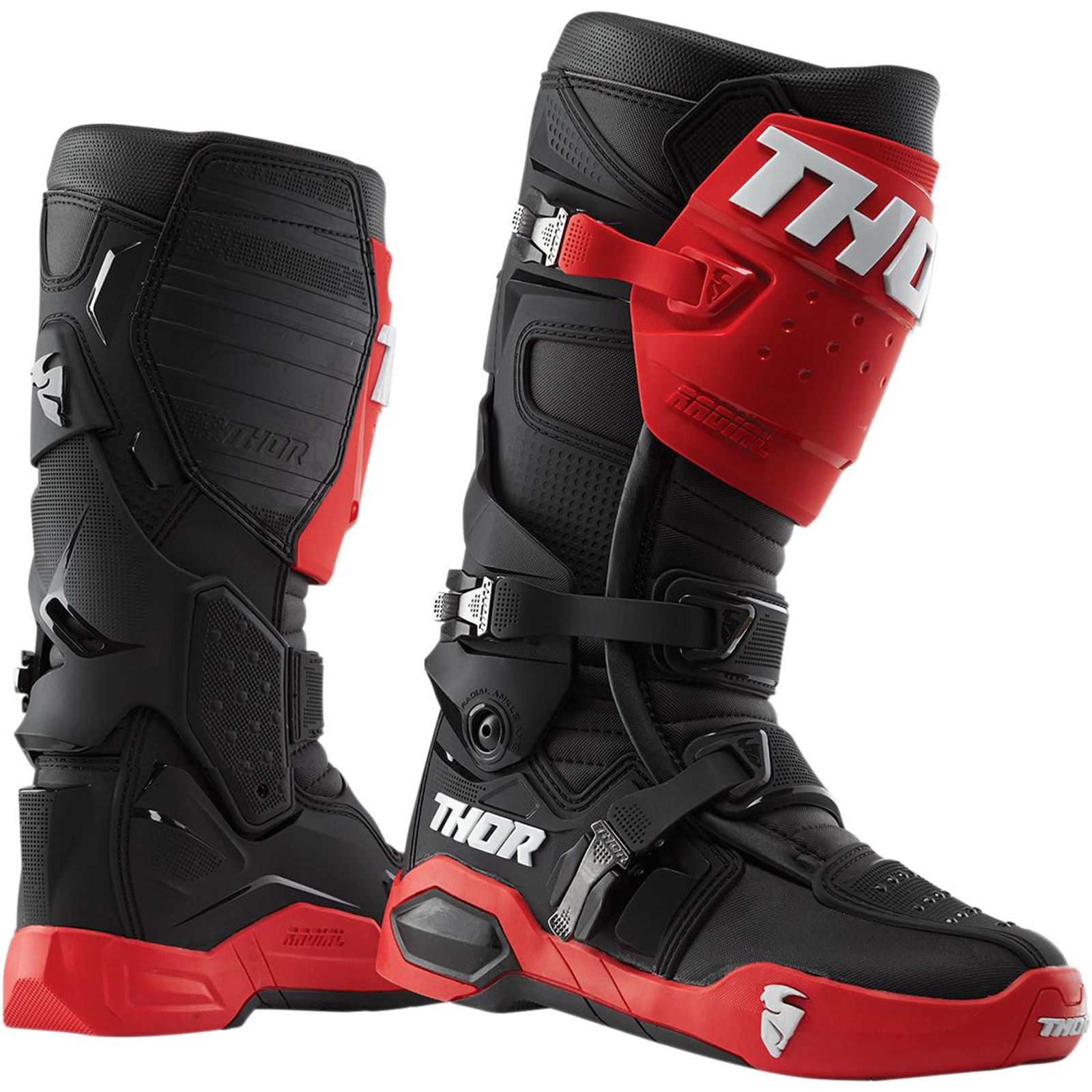 Thor Radial Boots - Red/Black - 8