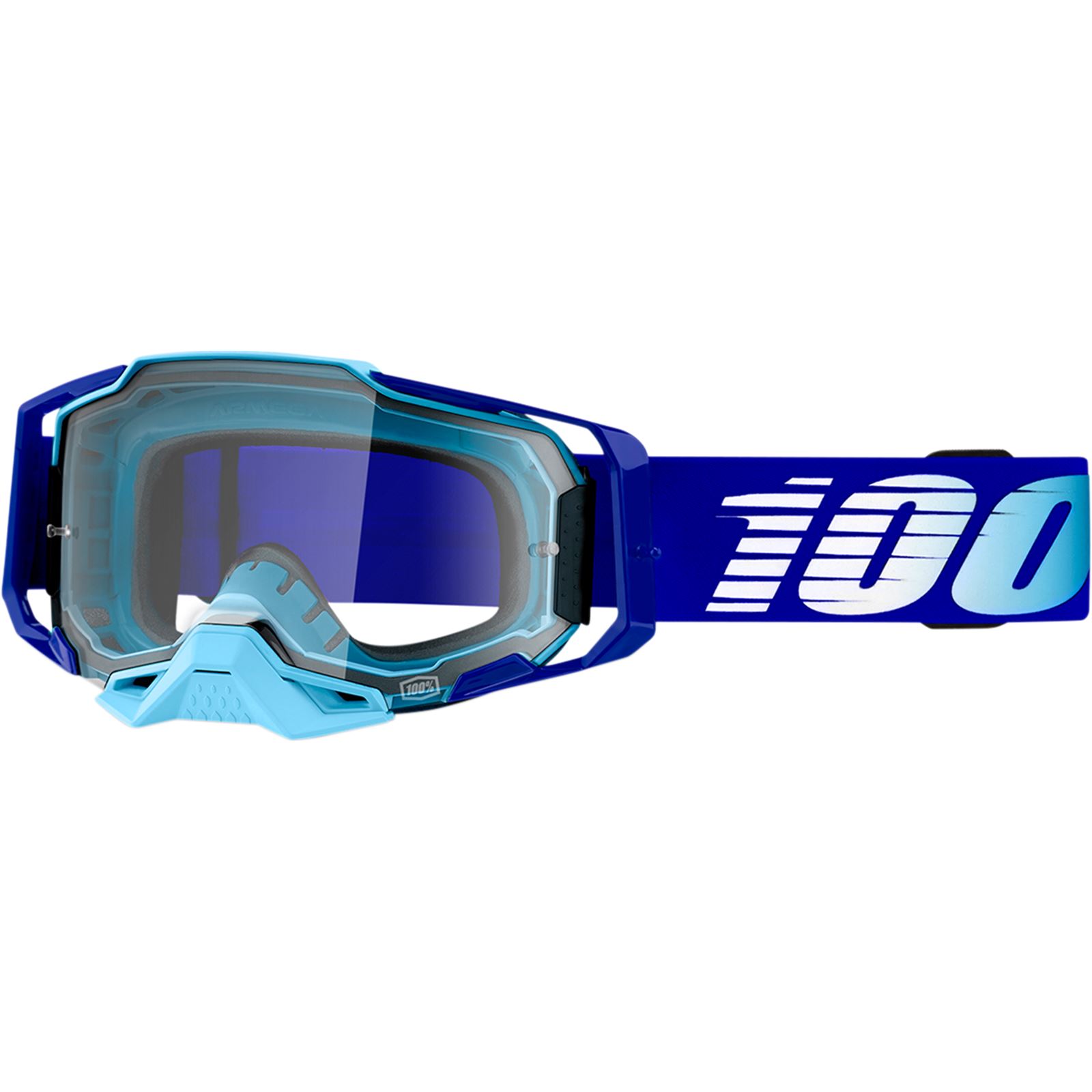 100% Armega Goggles - Royal - Clear Lens