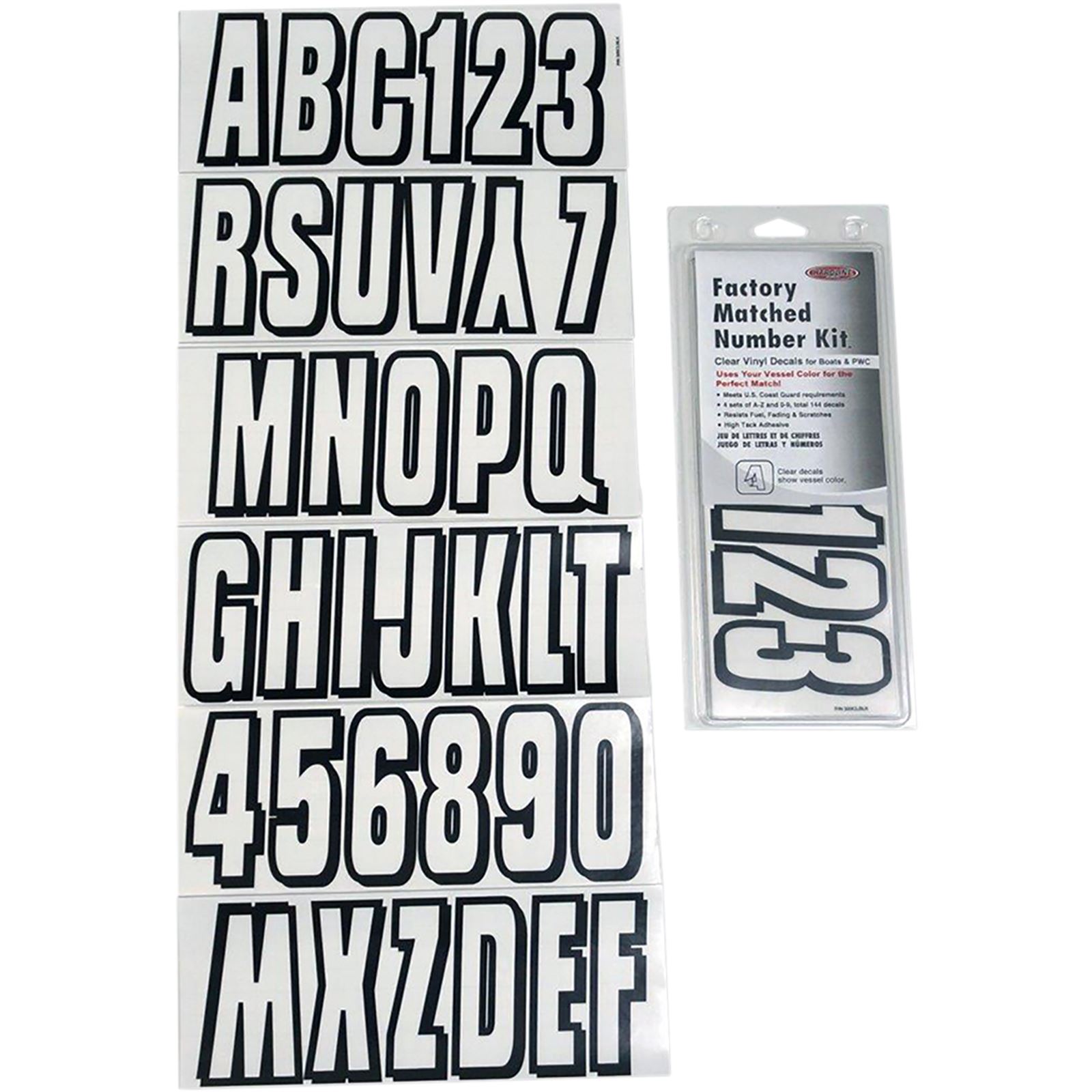 Hardline I.D. Sticker Kit - 320 Series - Clear
