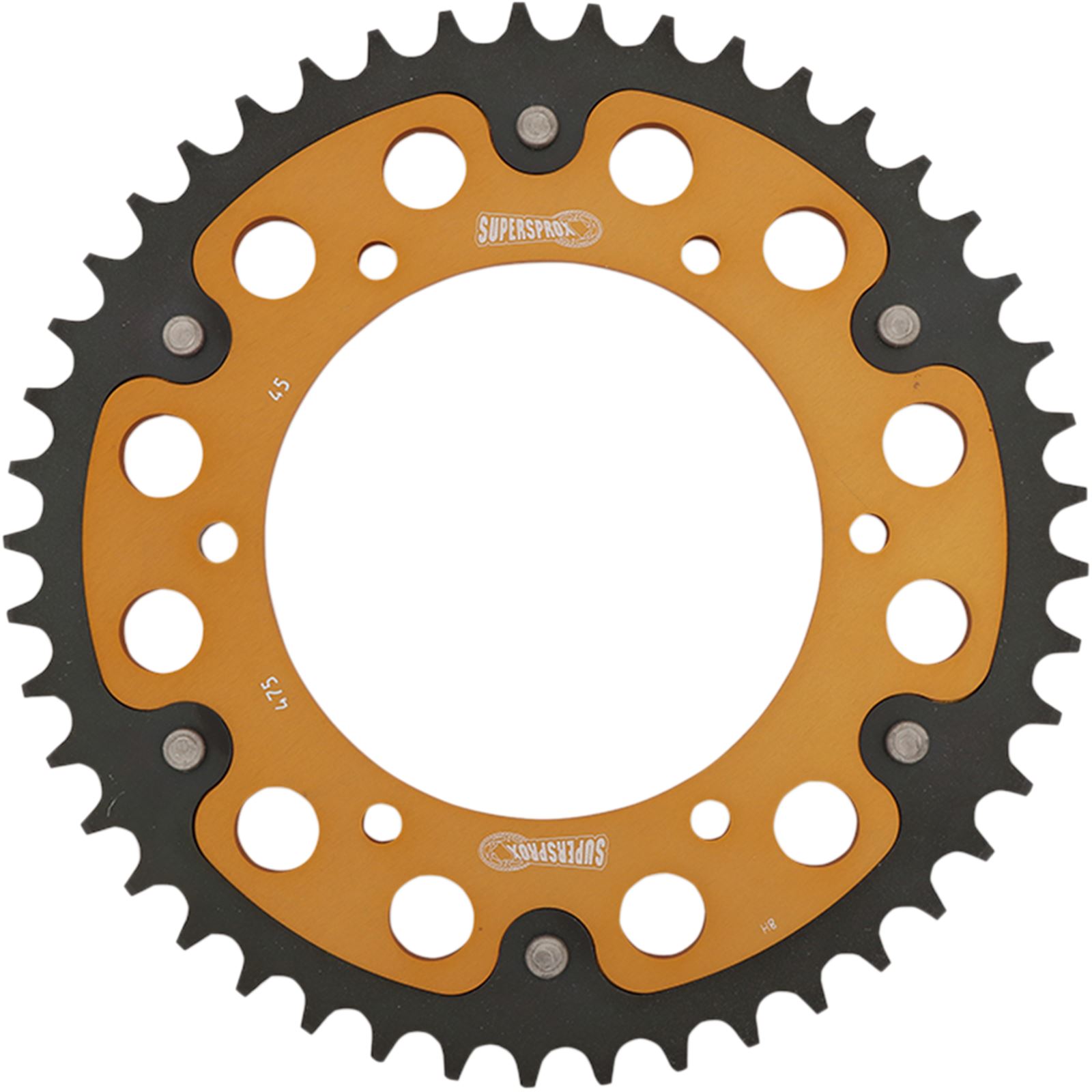 Supersprox Stealth Rear Sprocket - 45-Tooth - Gold Fits Kawasaki