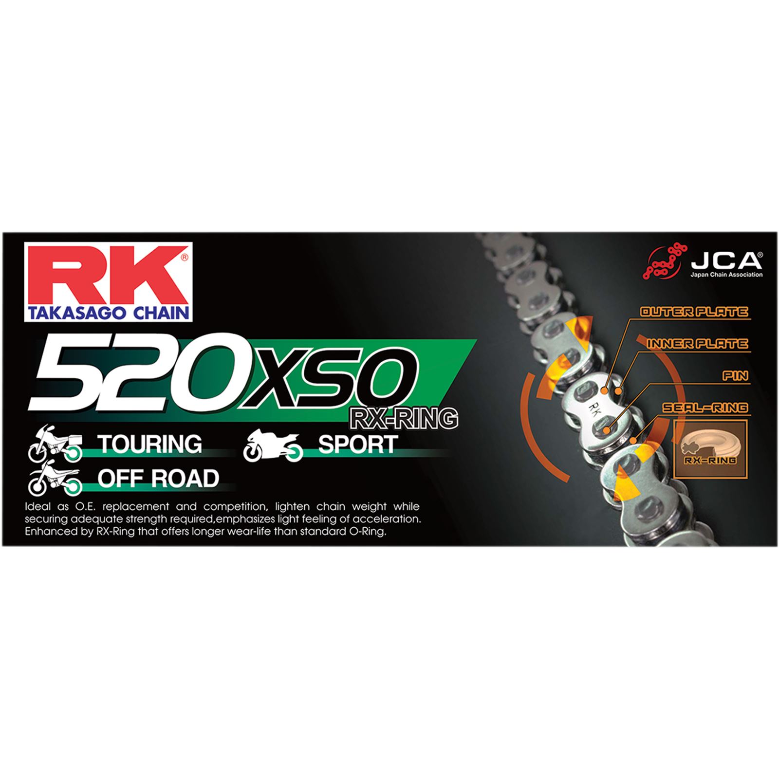 RK Excel GB 520 XSO - Chain - 118 Links