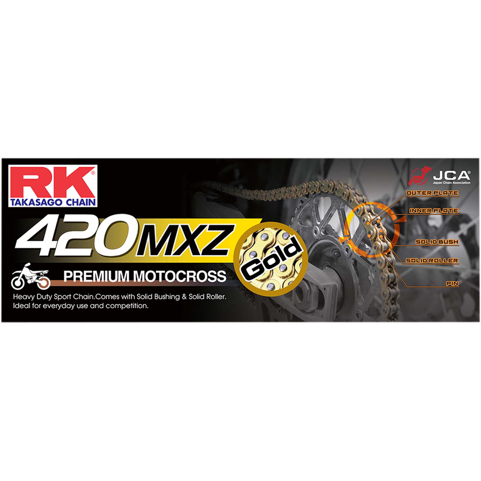 RK Excel 420 MXZ - Heavy Duty Drive Chain - 124 Links