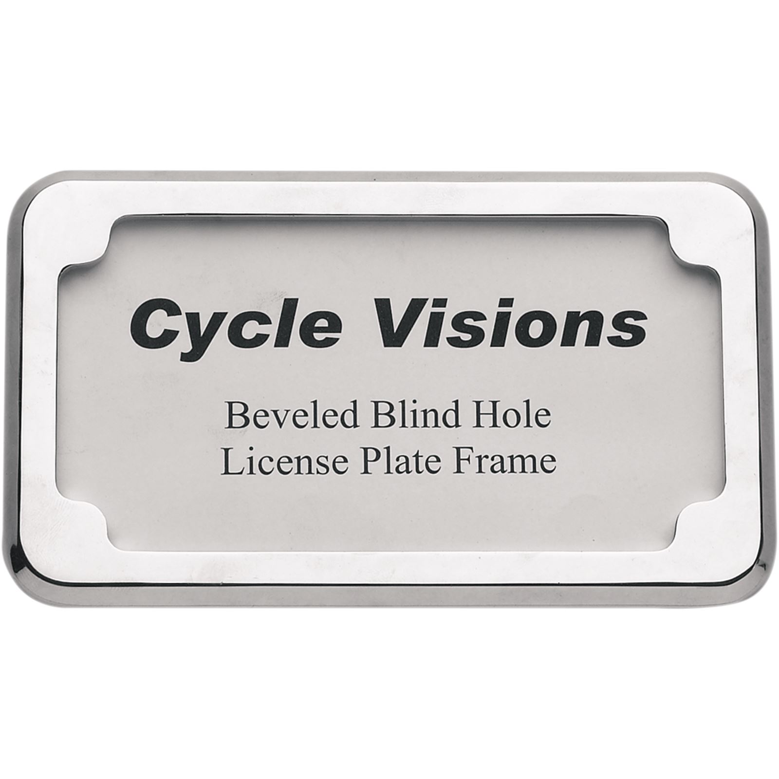 Cycle Visions Beveled License Plate Frame - Chrome