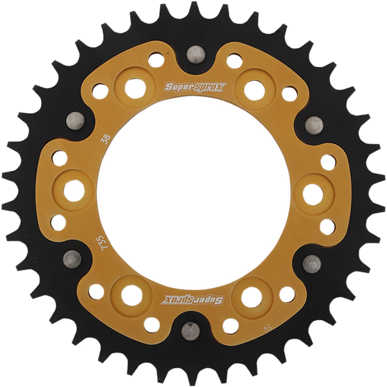 Supersprox Stealth Rear Sprocket - 38-Tooth - Gold for Ducati