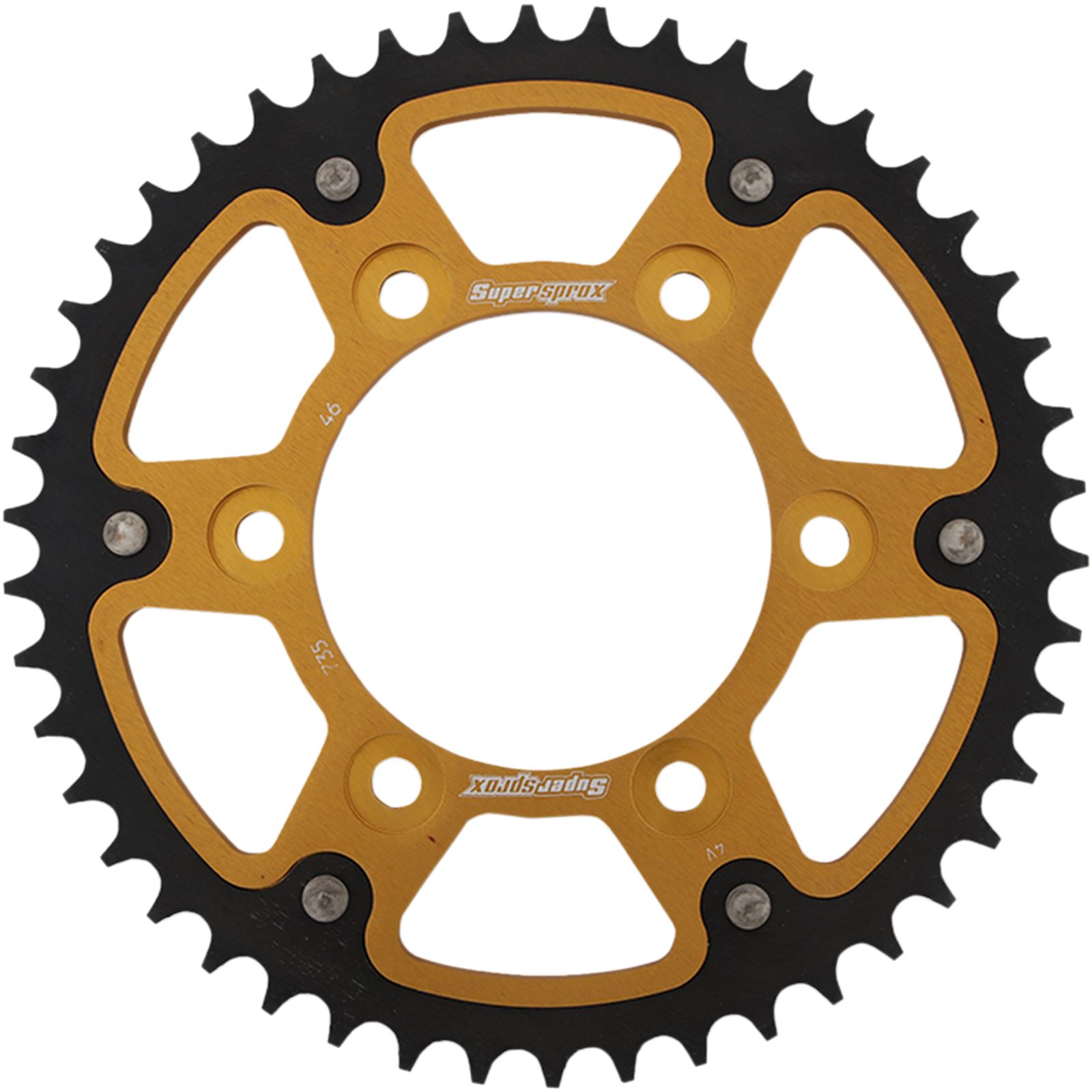 Supersprox Stealth Rear Sprocket - 46-Tooth - Gold for Ducati